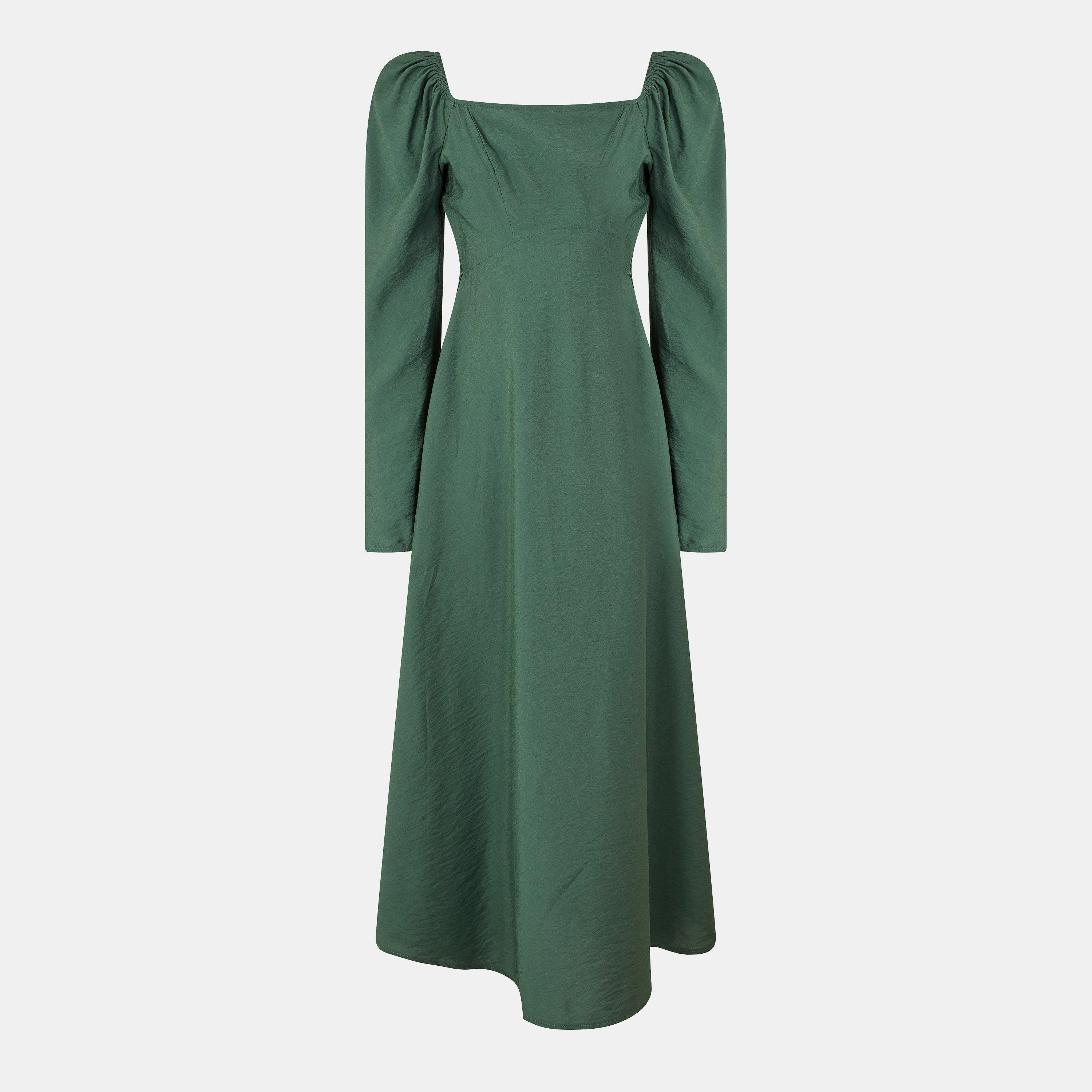 Nobodys Child Women's Abby Midi A-Line Dress - Green - 10 (S)