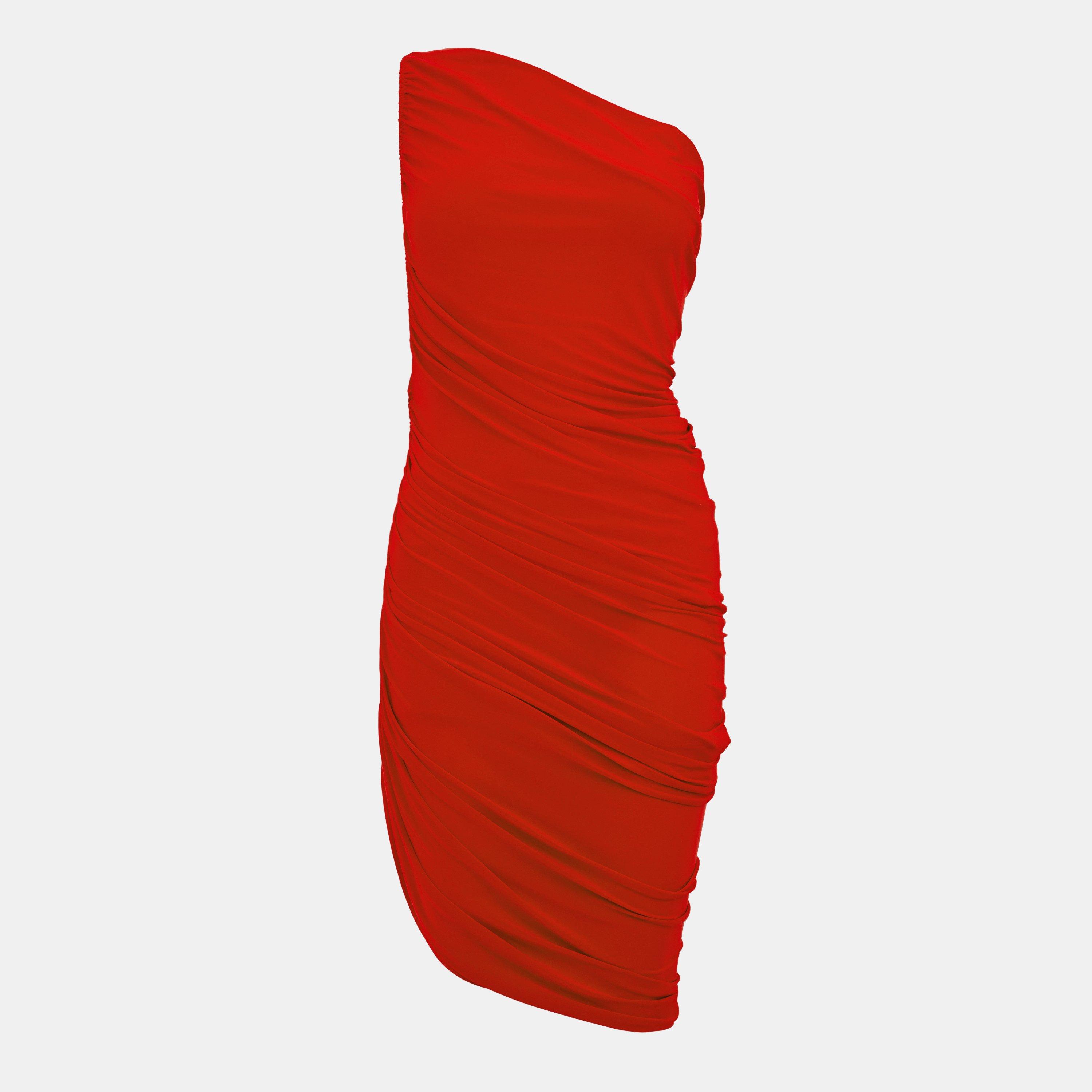Tiger Red - Norma Kamali - Women's Structured Mini Dress - 1