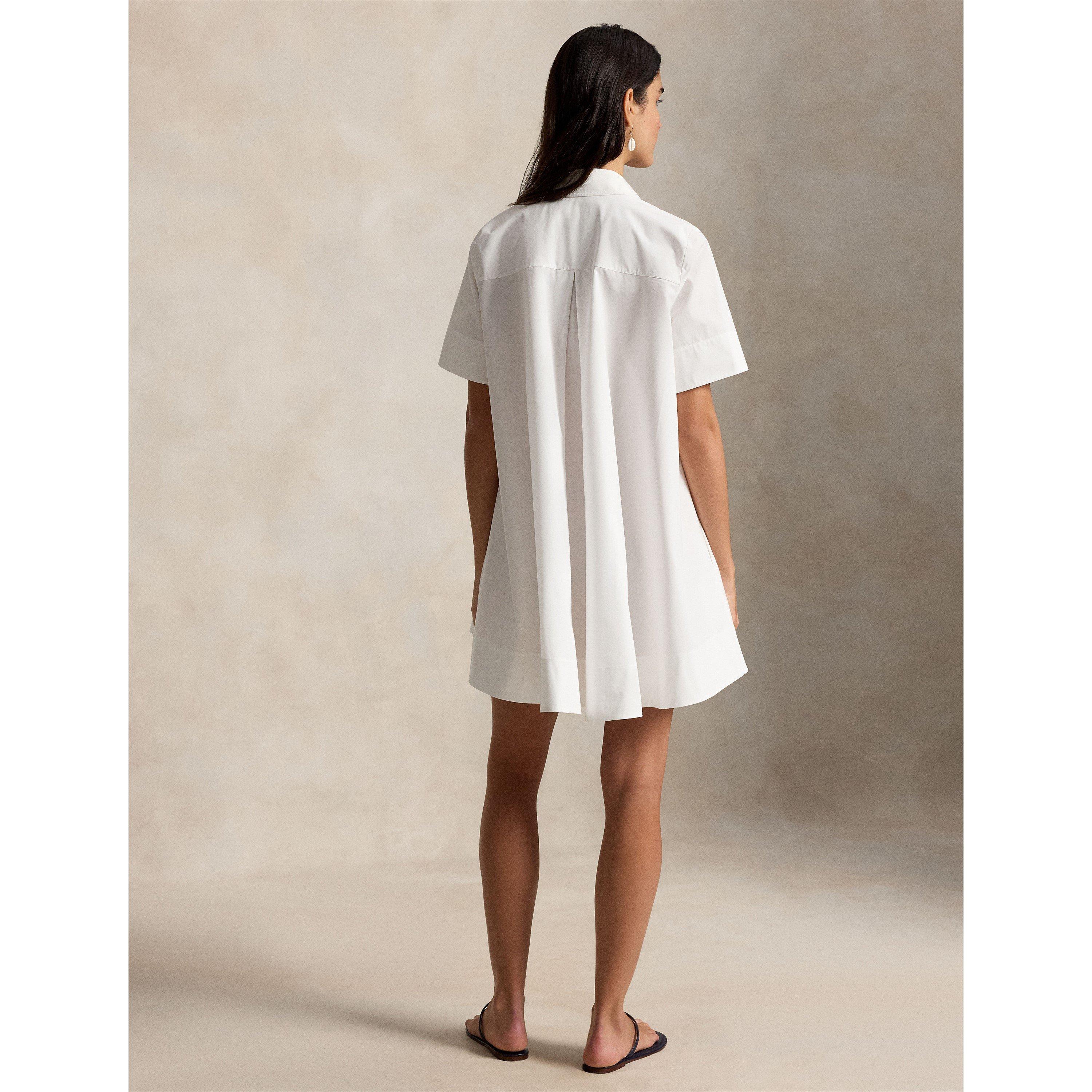 White - Polo Ralph Lauren - Women's Babydoll Shirt Dress - 3