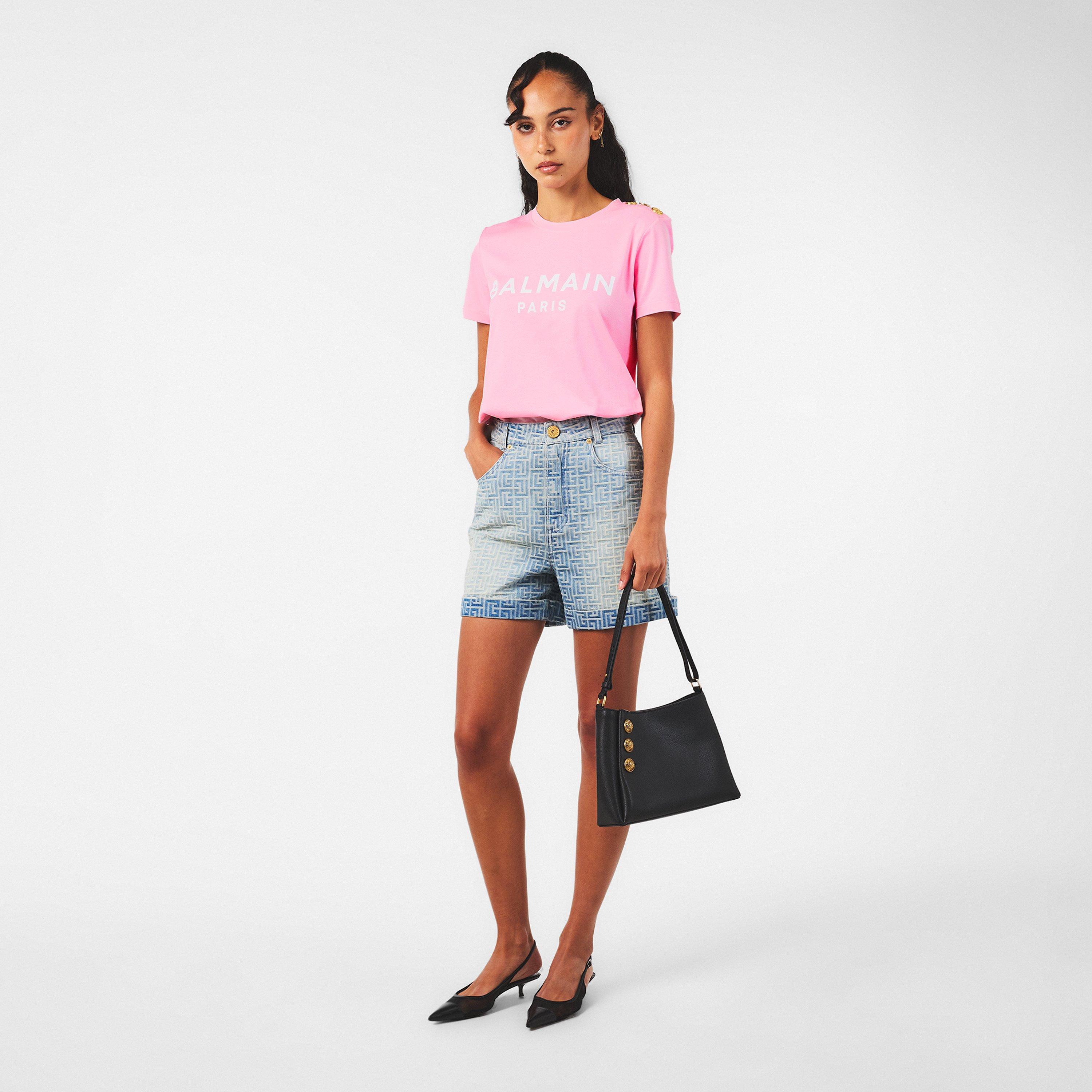 Rose/Blanc - Balmain - Women's Slim Fit T-Shirt - 6