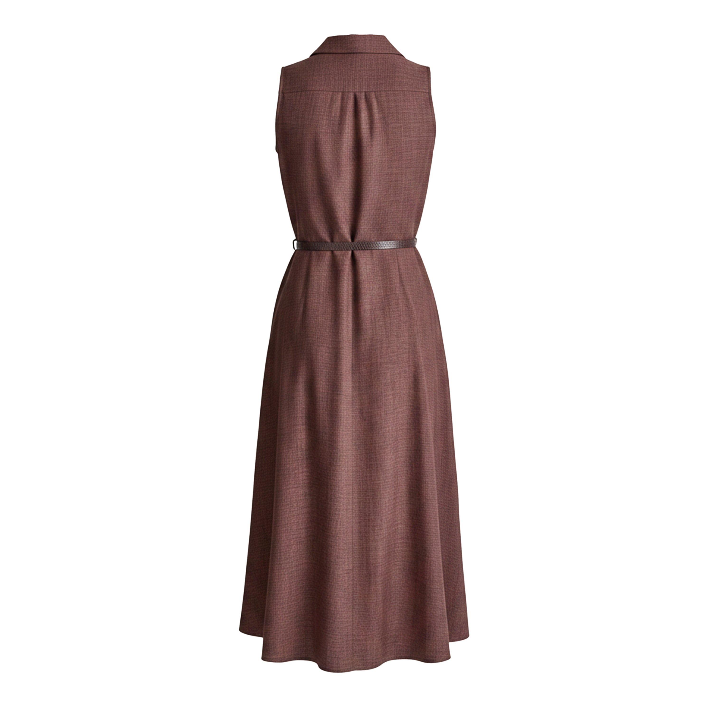 Java - DKNY - Women's SL Belted Midi Shirt Dress - 2