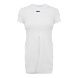 Off White Stamp T Shirt Dress