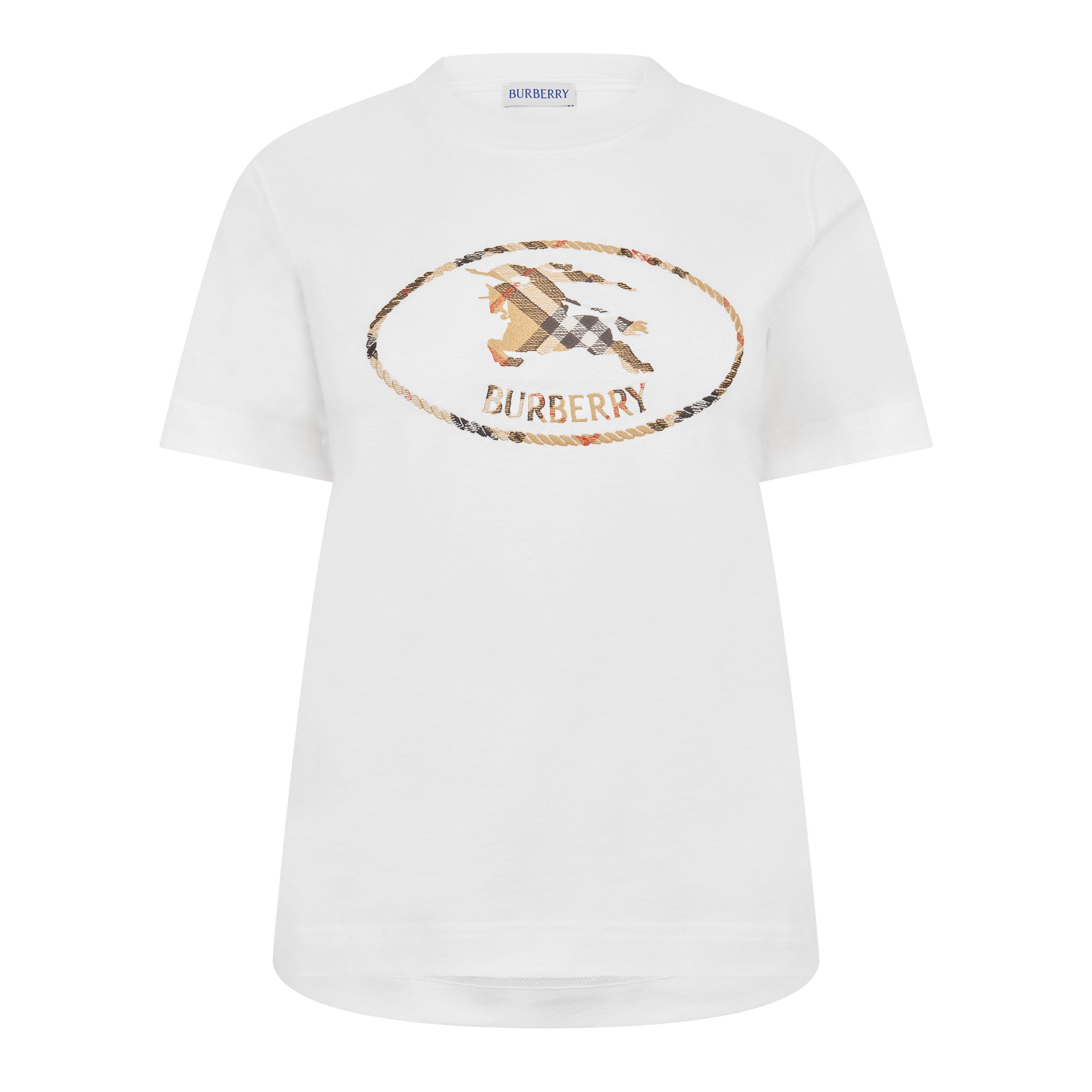 Burberry Women's T-Shirt - Chalk - Size 14 (L)