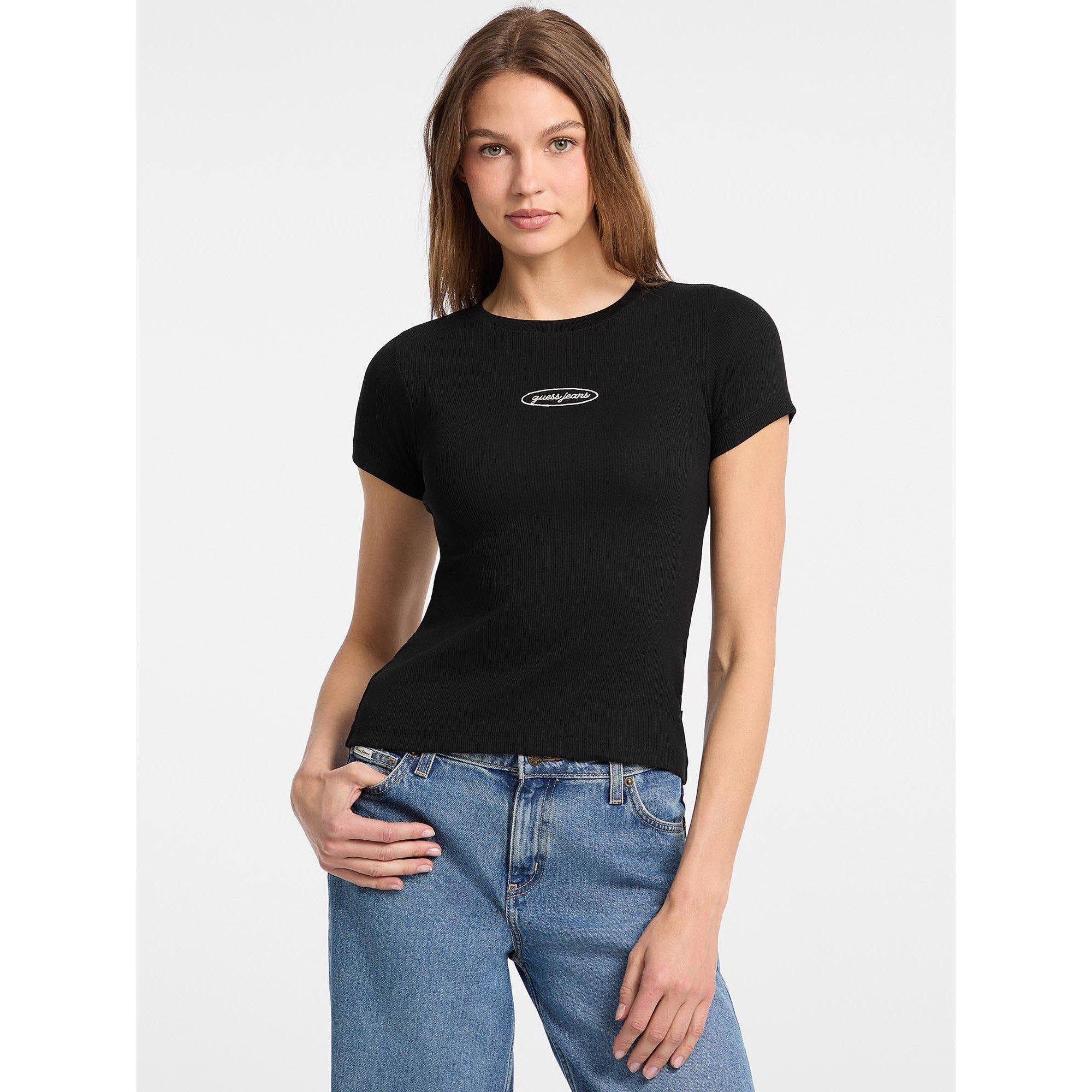 Guess Women's Slim Fit T-Shirt - Jet Black - 14 (L)