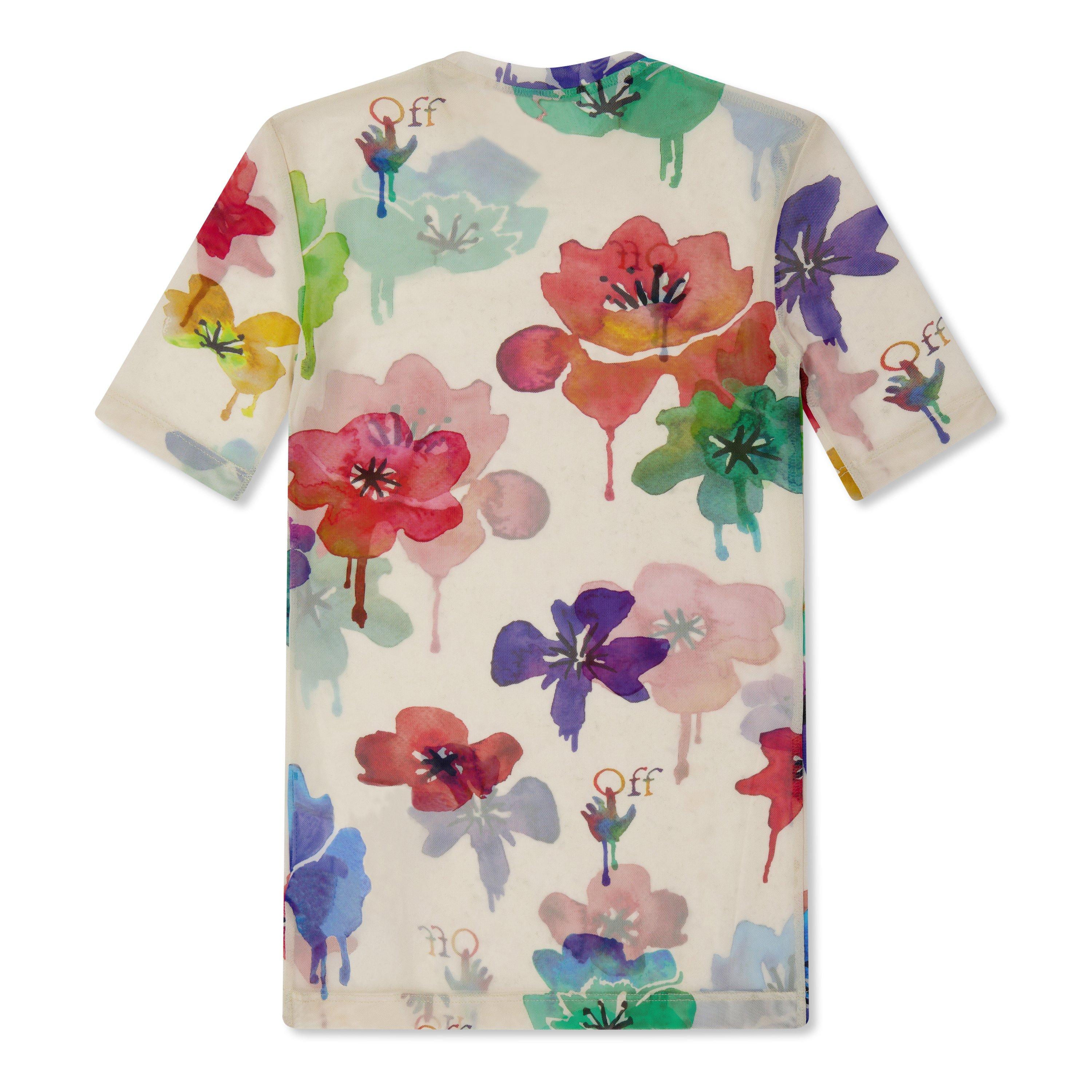 Sand Multi - Off White - Women's Floral Pop T-Shirt - 2