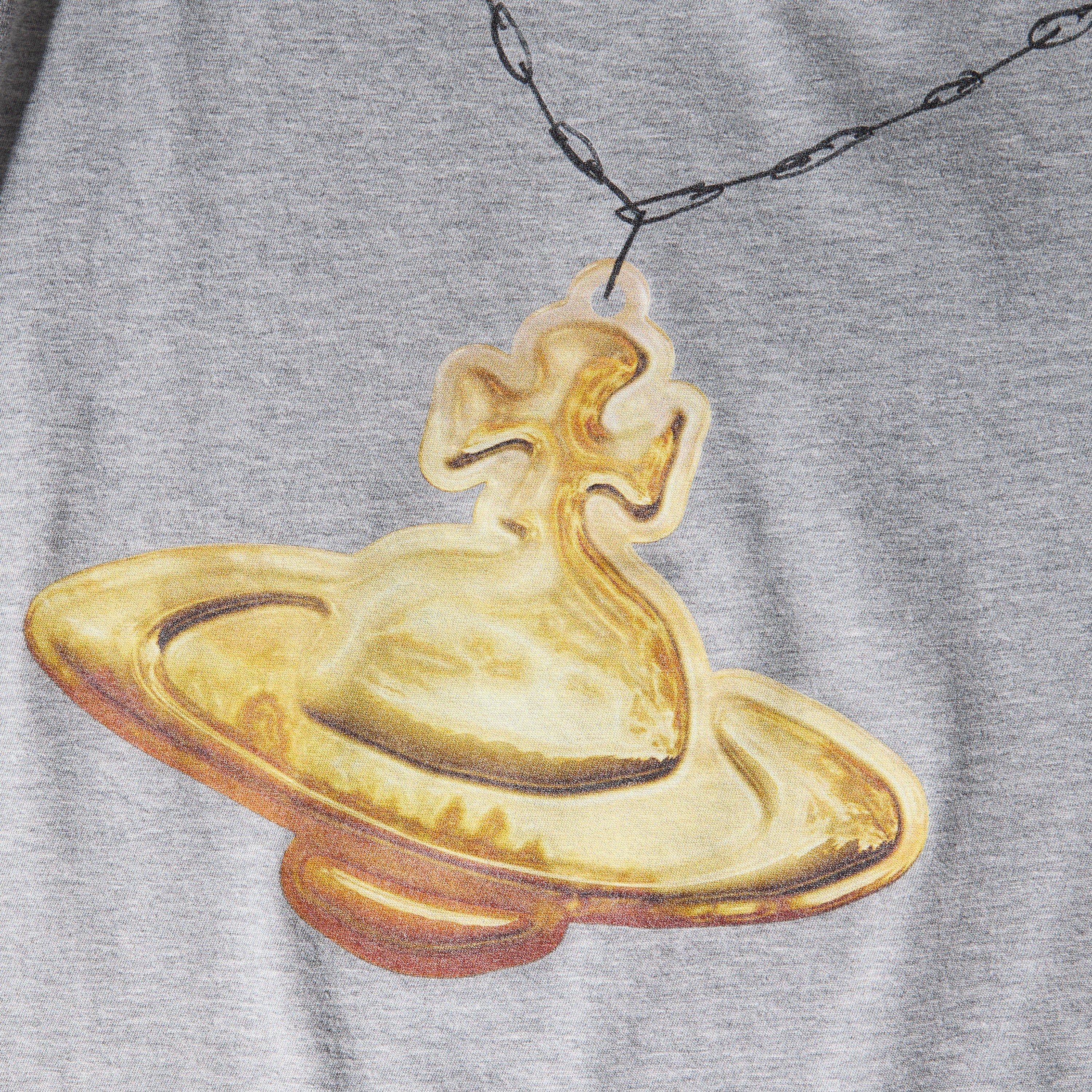 Grey - Vivienne Westwood - Viv Gold Orb Tee Ld64 - 3