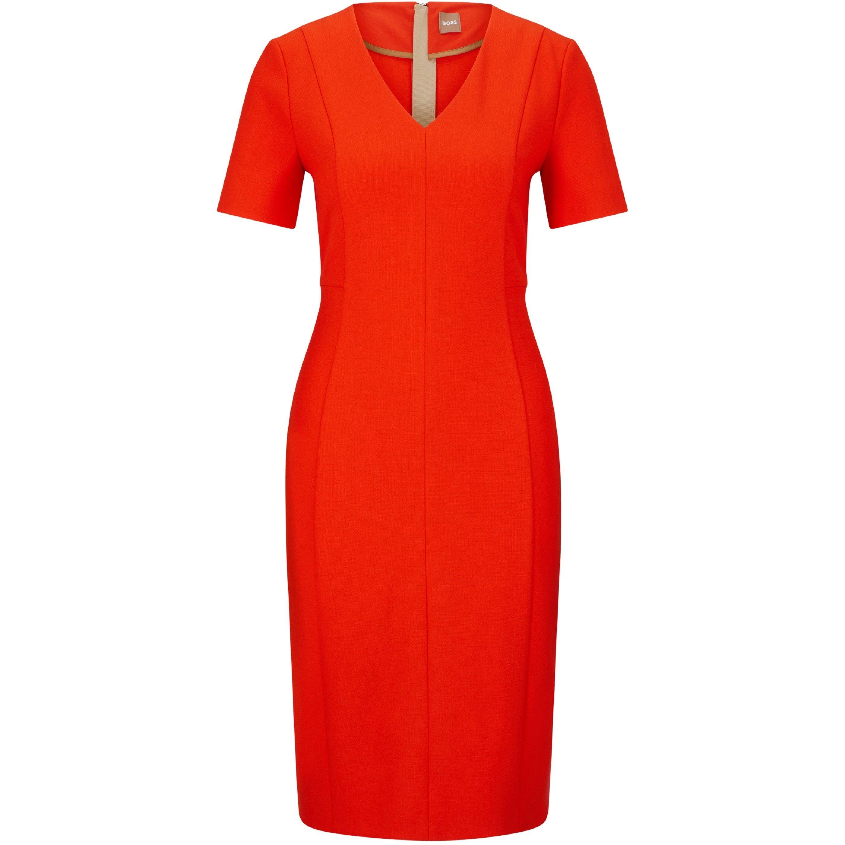 Boss Women's Damaisa Wrap Dress - Bright Orange - 12 (L)