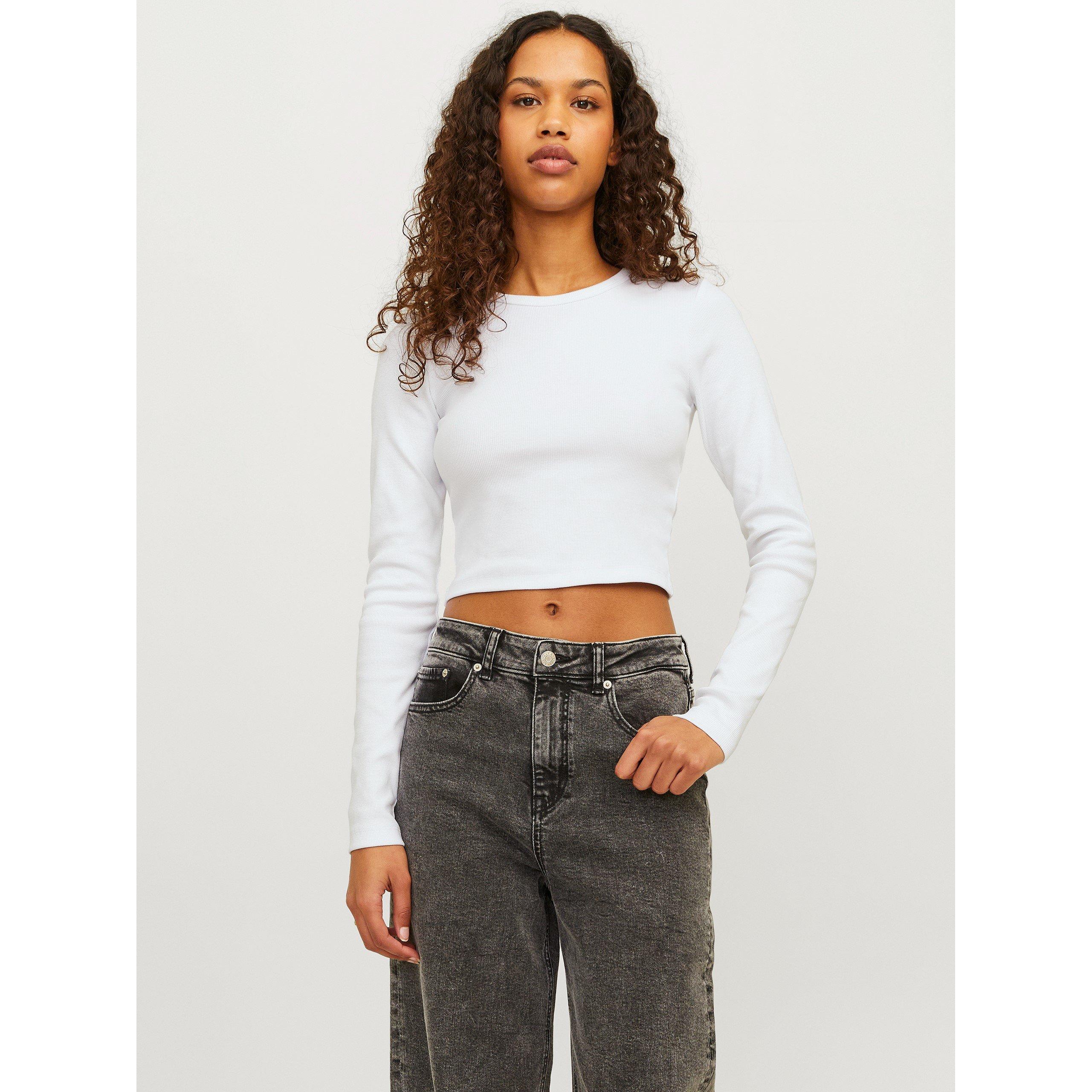 JJXX Feline Long-Sleeve Crop Top
