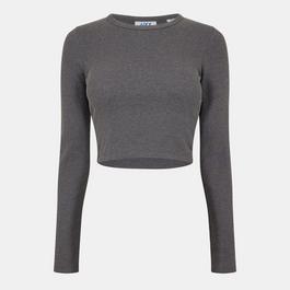 JJXX Feline Long-Sleeve Crop Top