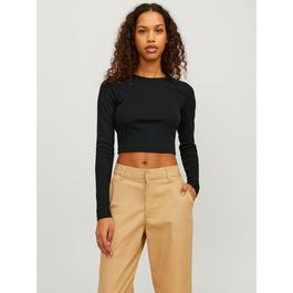 JJXX Feline Long-Sleeve Crop Top