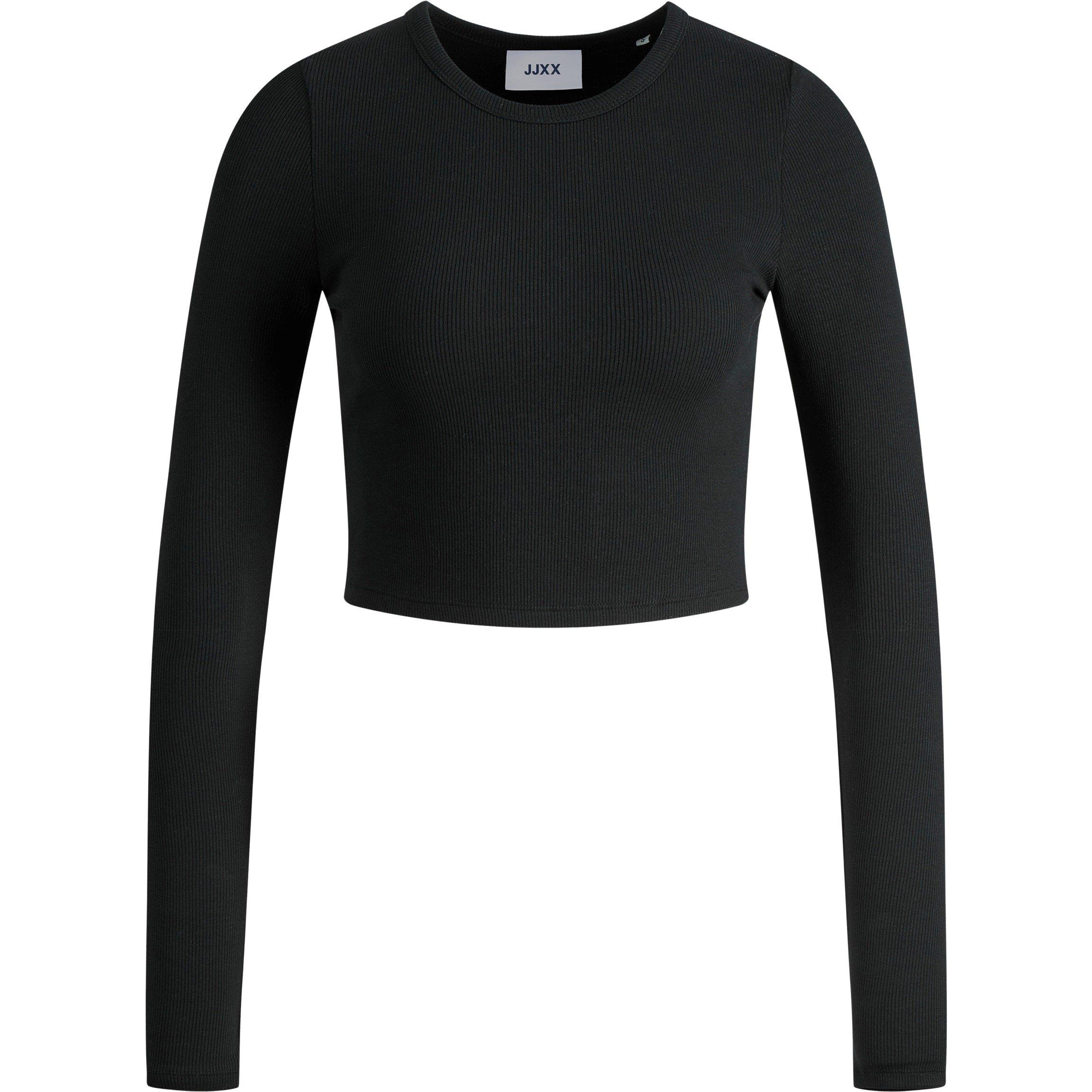 Negro - JJXX - Feline Long-Sleeve Crop Top - 6