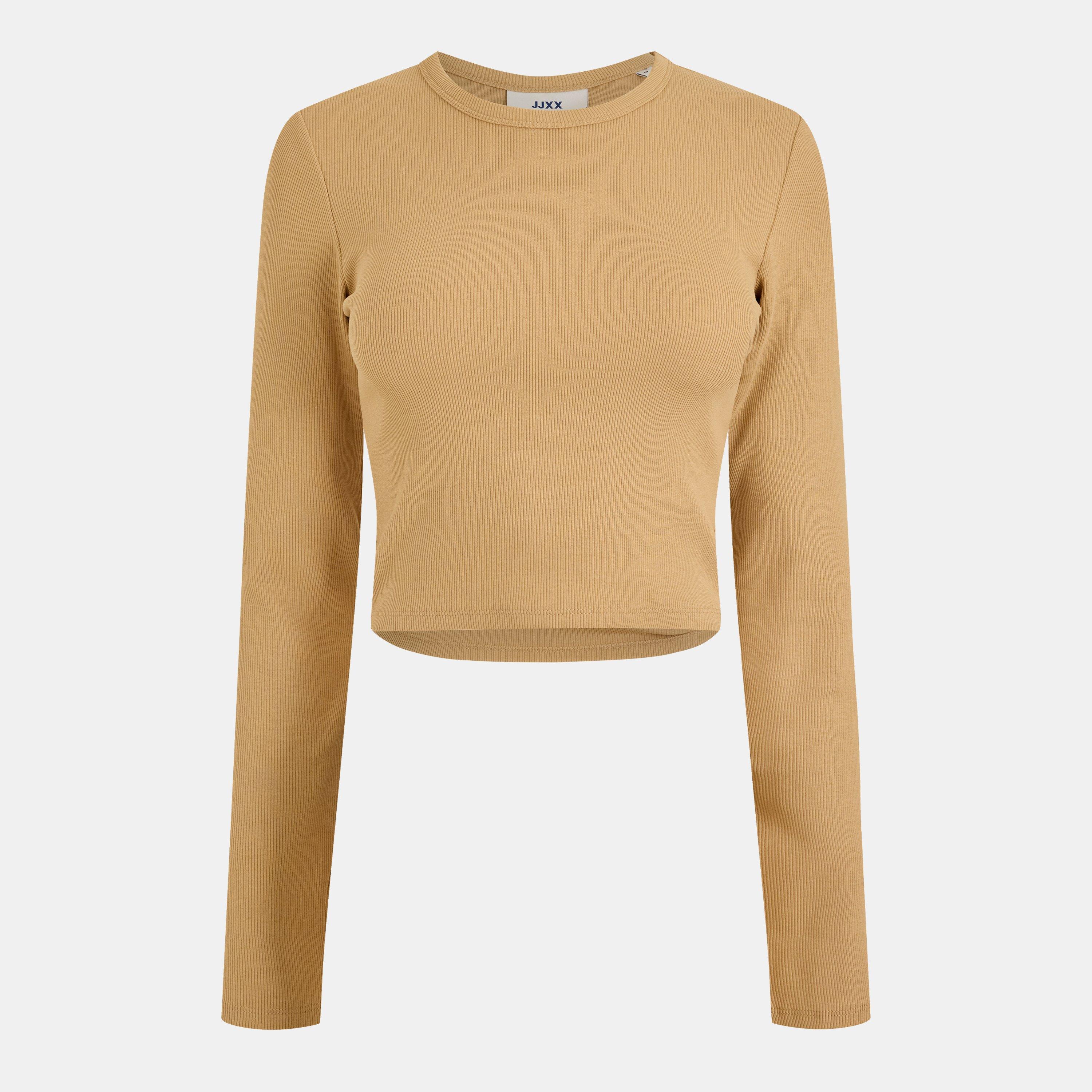 Jjxx Women's Feline Long-Sleeve Crop Top - Incense - 10 (S)