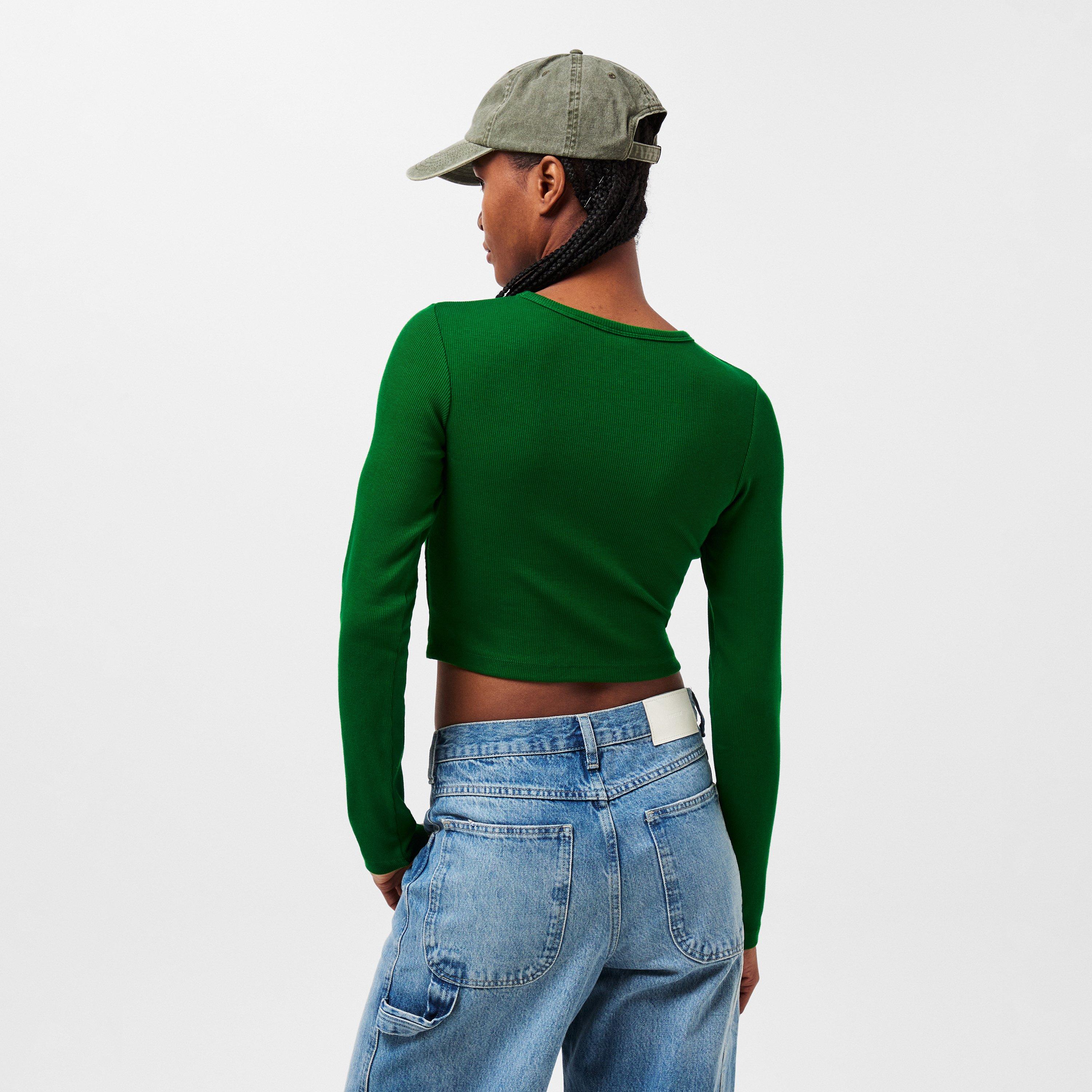 Formal Garden - JJXX - Women's Feline Long-Sleeve Crop Top - 4