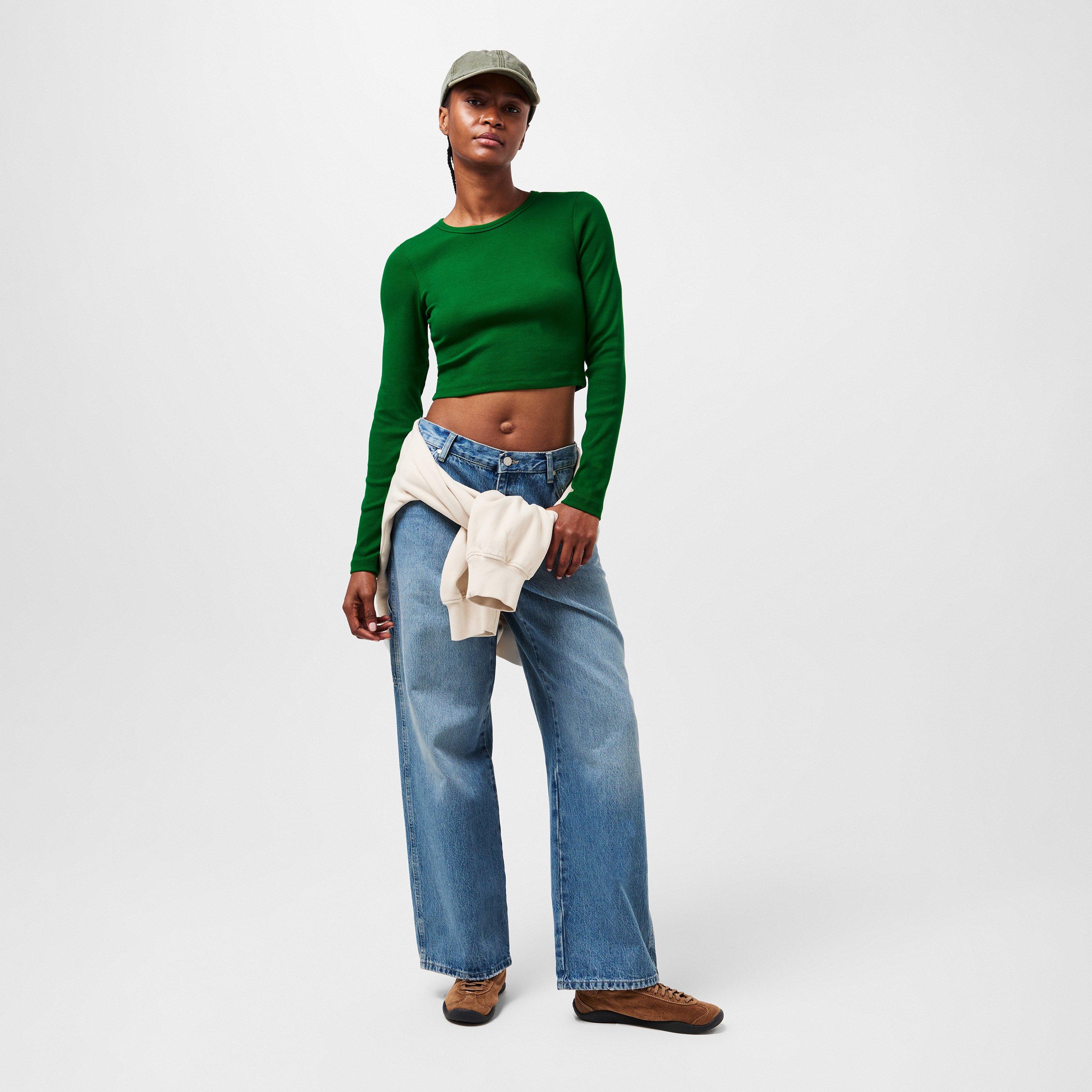 Formal Garden - JJXX - Women's Feline Long-Sleeve Crop Top - 6