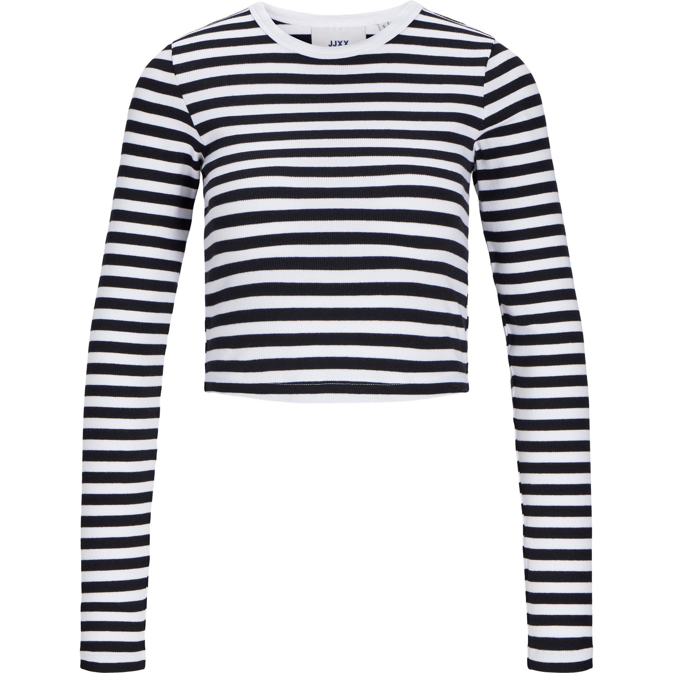 Kridhvid - JJXX - Feline Long-Sleeve Striped Crop Top - 6