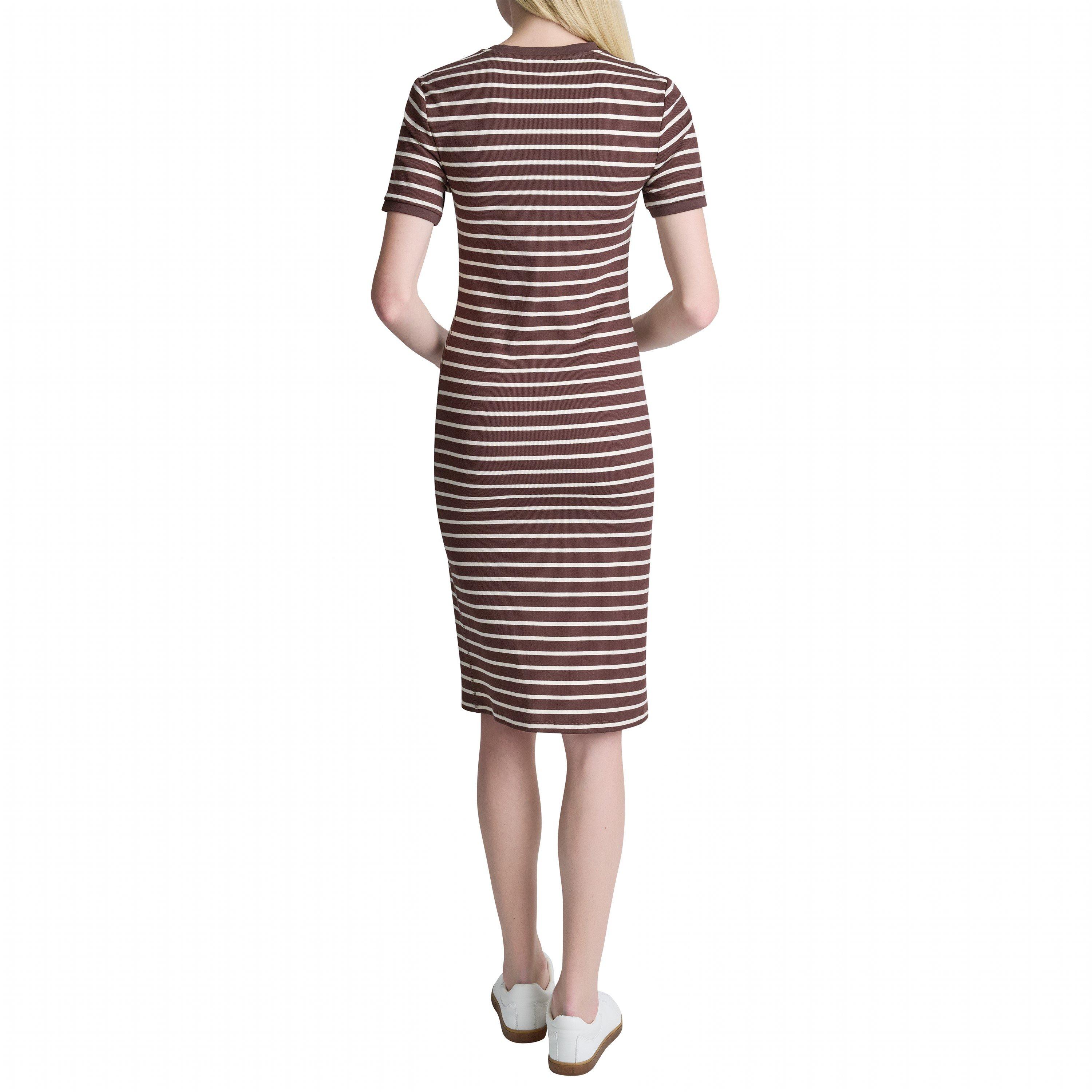 Java/Whitecap - DKNY - Women's Rib Knitted T-Shirt Dress - 4