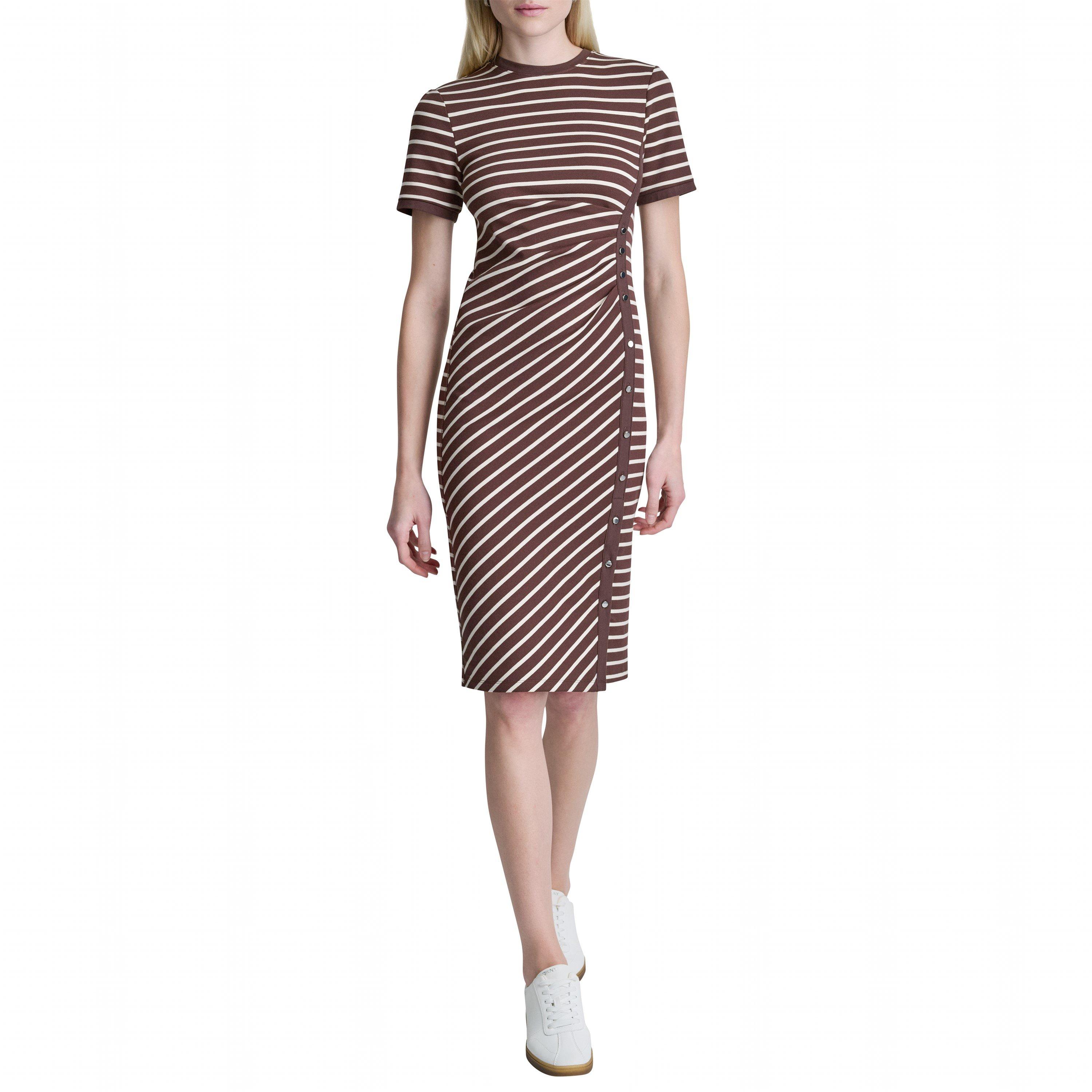 Java/Whitecap - DKNY - Women's Rib Knitted T-Shirt Dress - 7