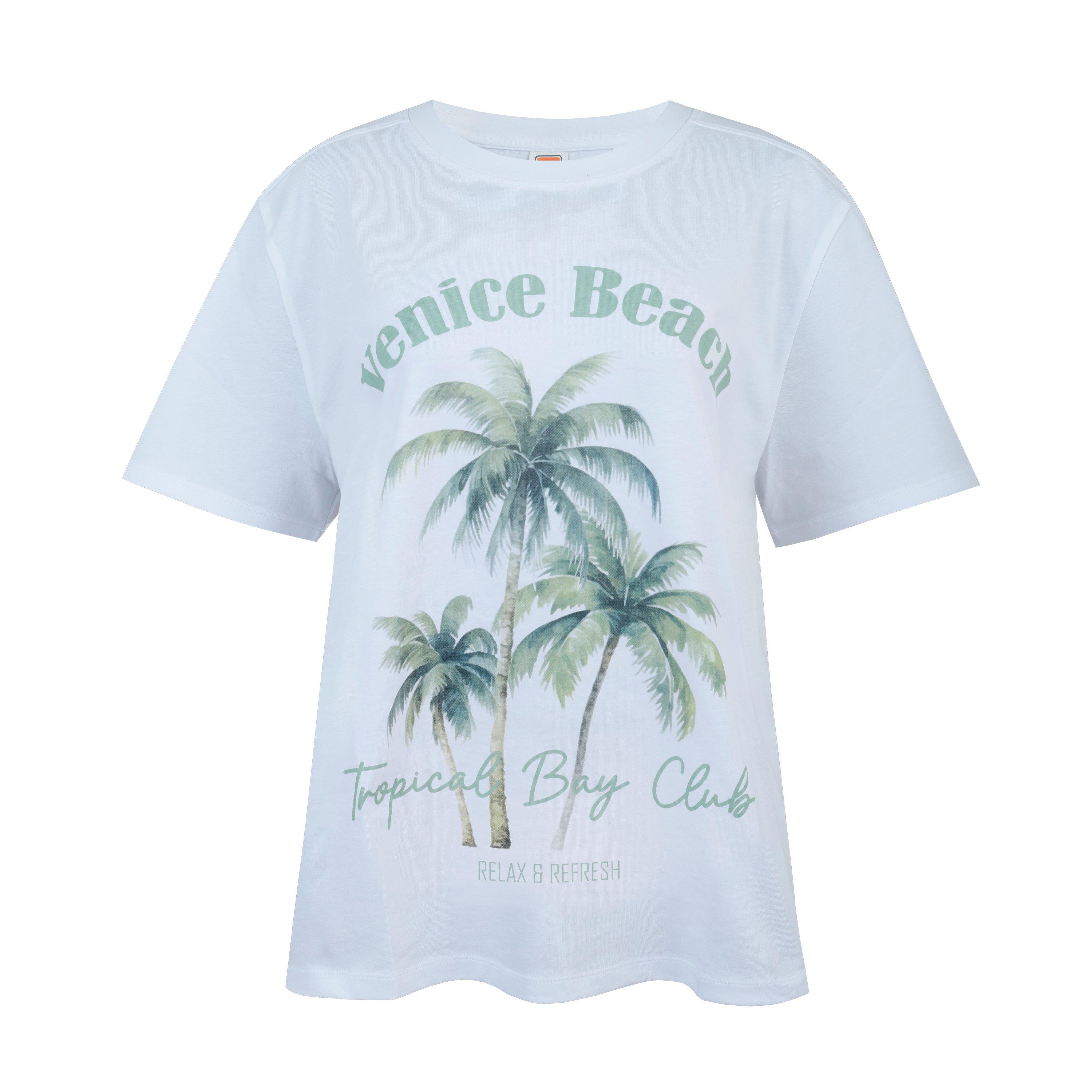 Palm Tree - SoulCal - Women's Oversized Graphic T-Shirt - 1
