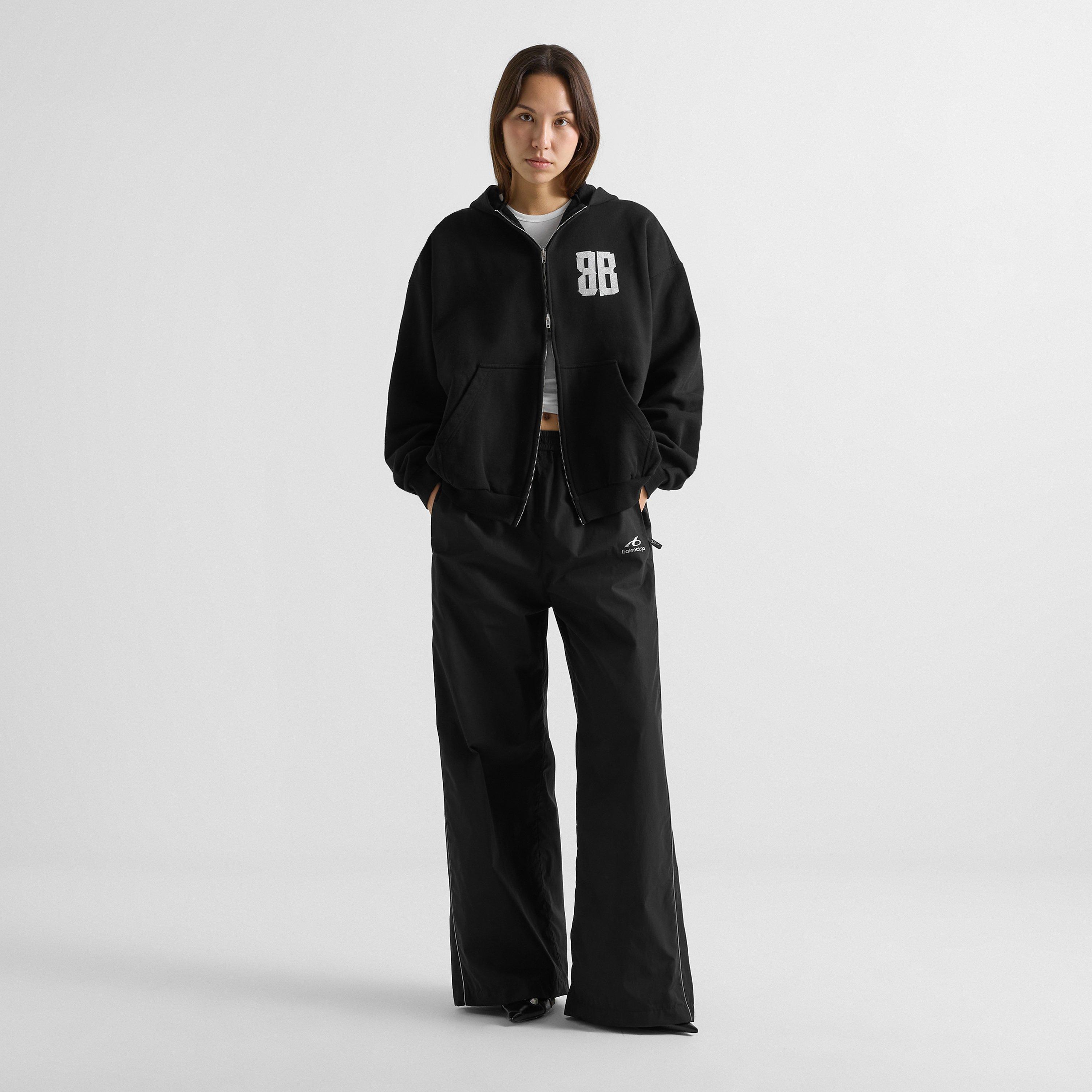 Black - Balenciaga - Women's Glitter Cotton Oversized T-Shirt - 6