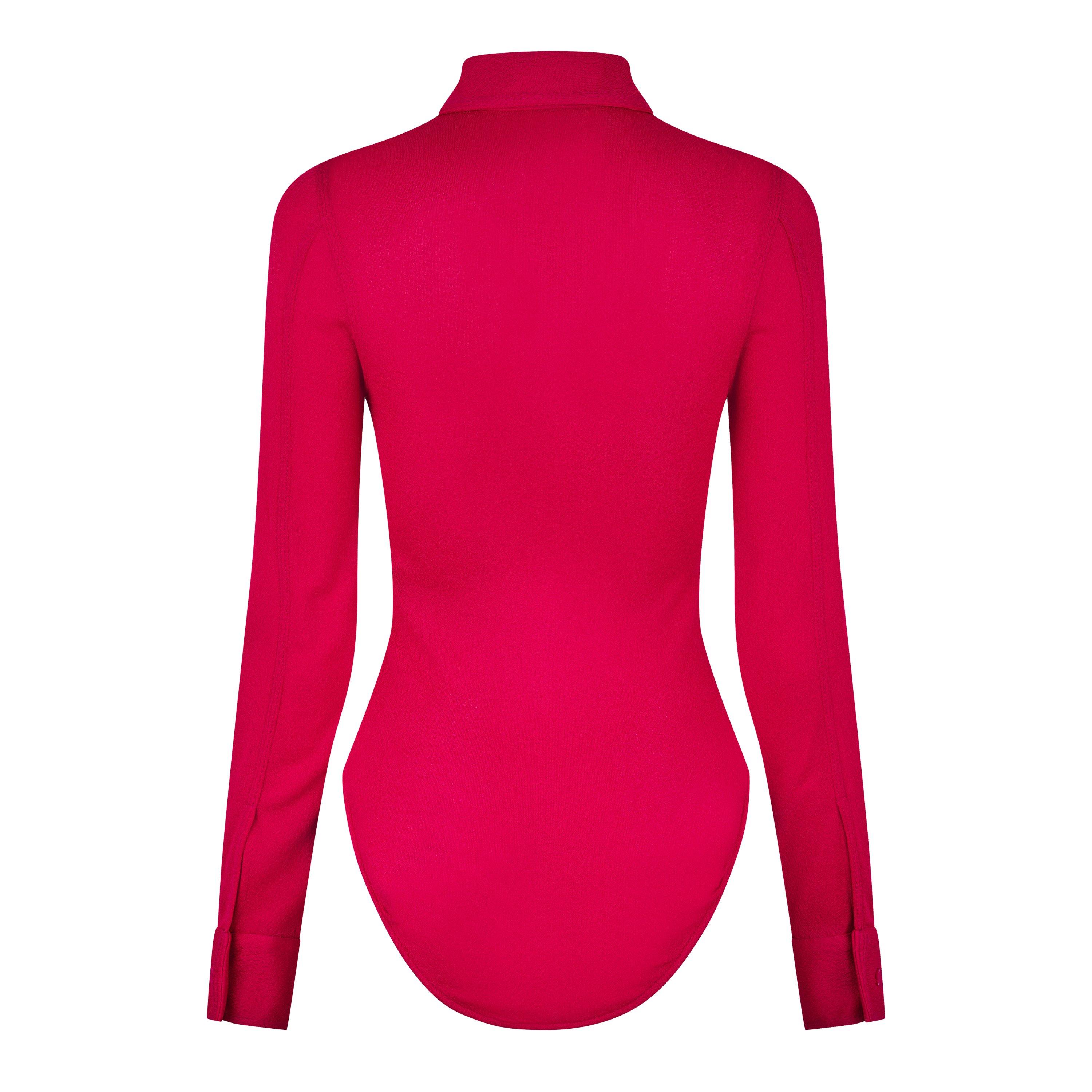 Fucsia - Bottega Veneta - Women's Plain Short-Sleeve Shirt - 2