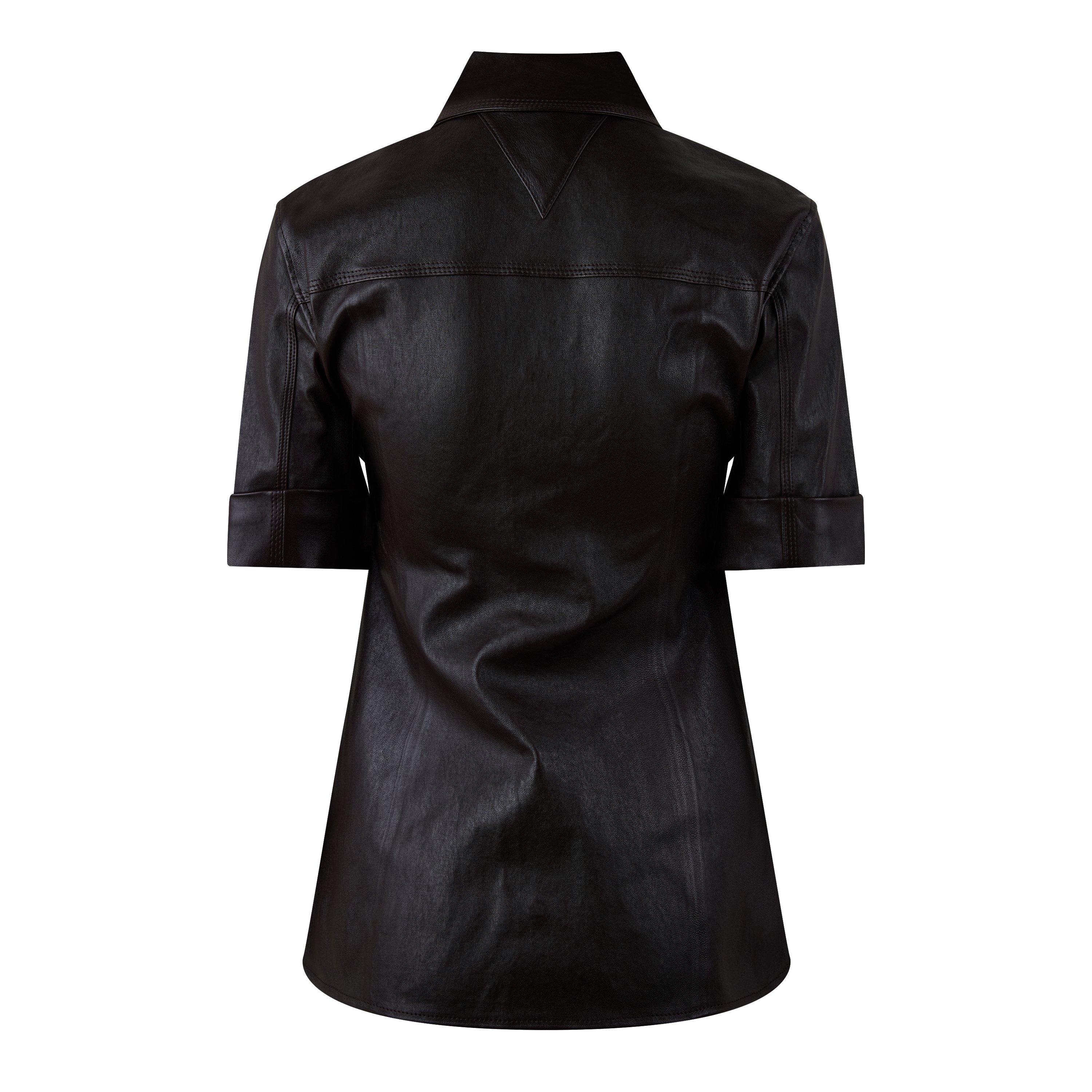 Fondente - Bottega Veneta - Women's Short Sleeve Plain Shirt - 2