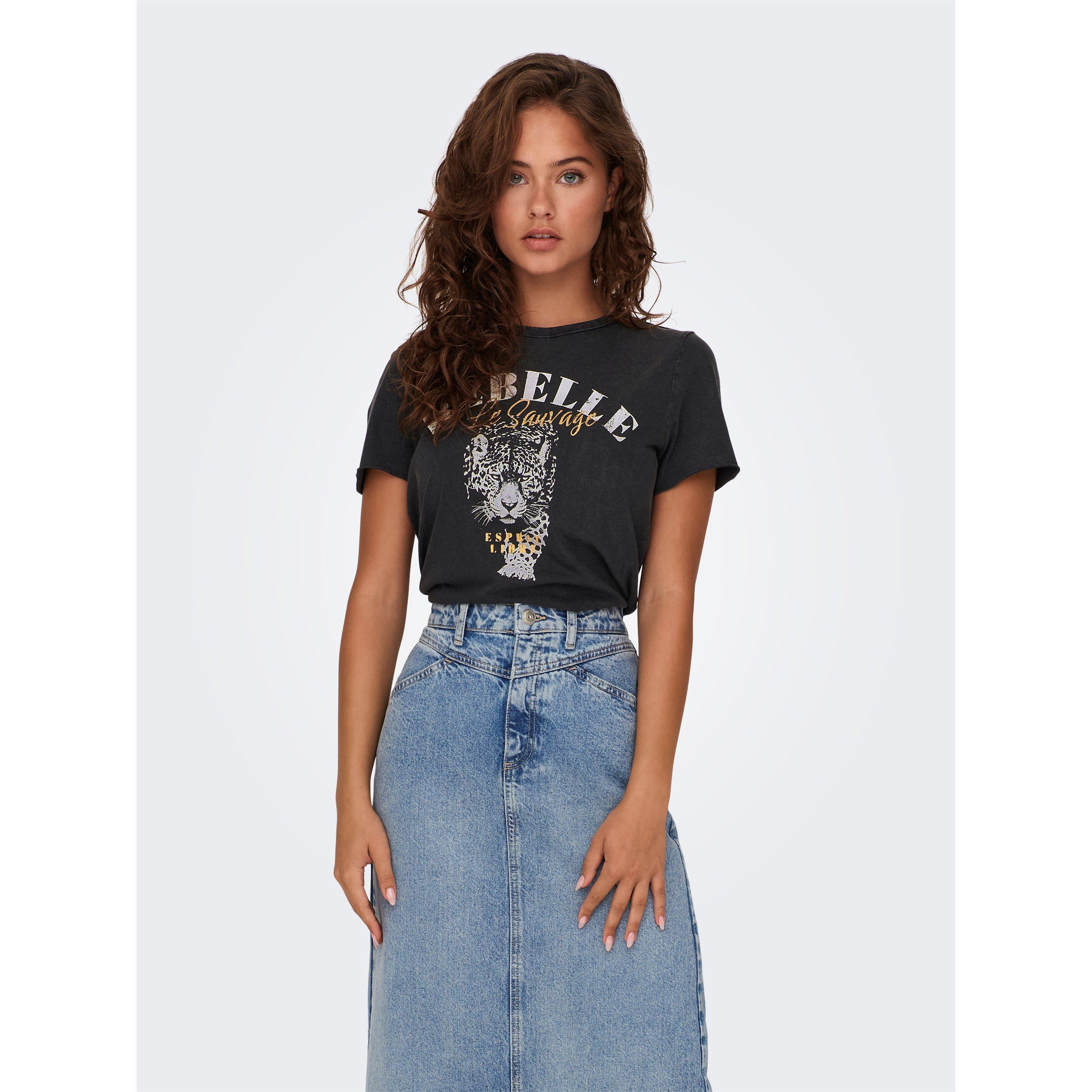 Phantom - Only - Lucy Short-Sleeve Graphic Regular Fit T-Shirt - 2