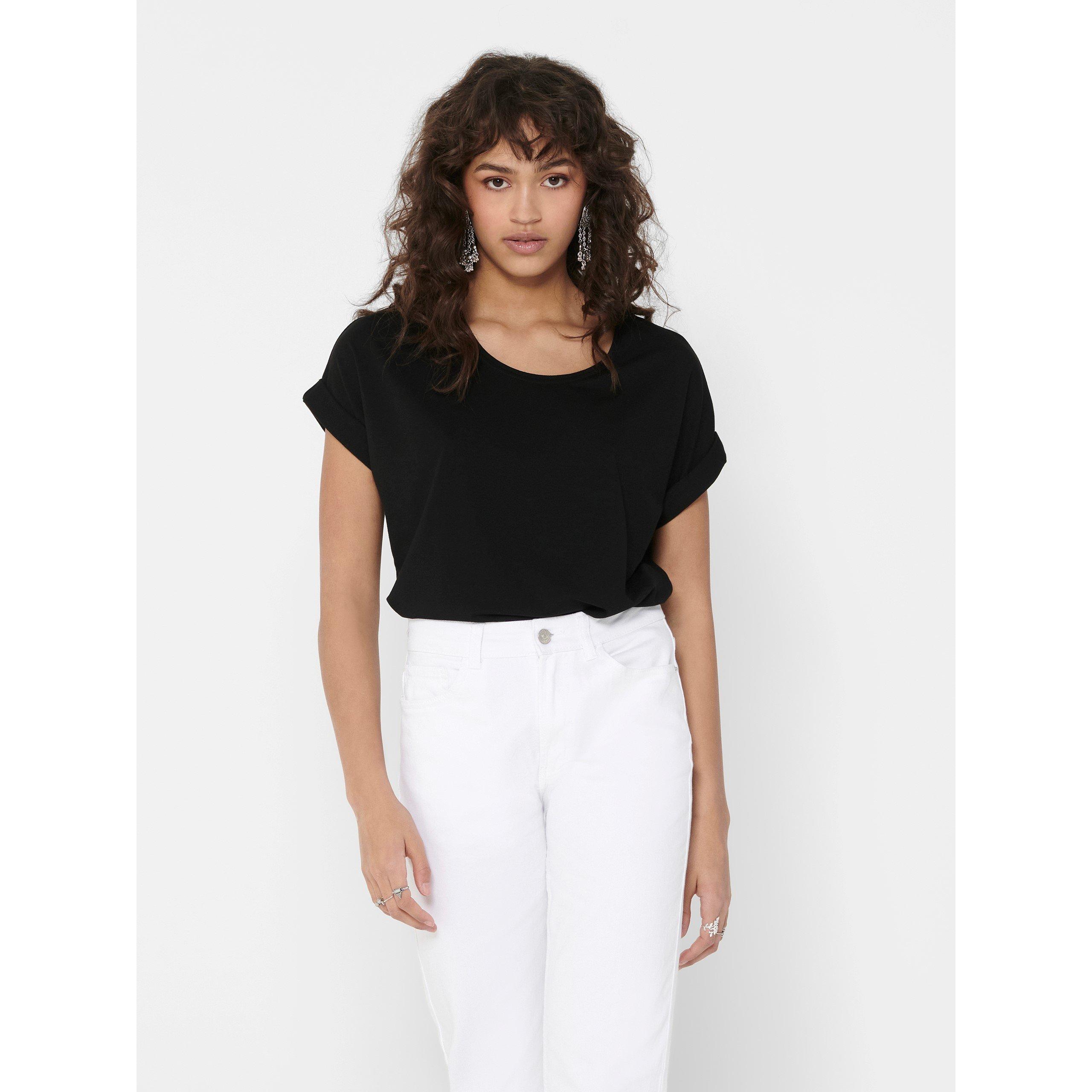 Nero - Only - Regular Fit O-Neck T-Shirt - 2