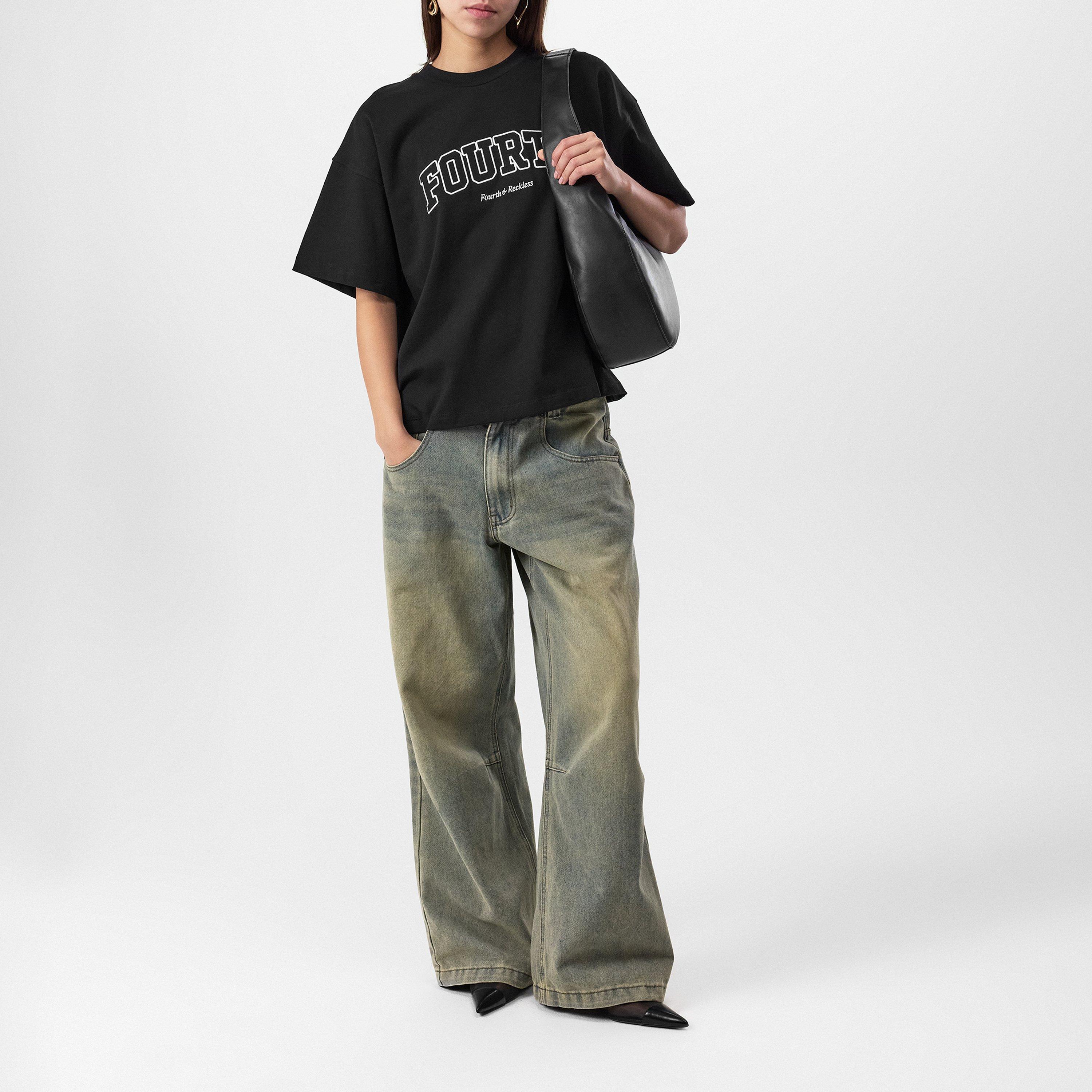 Washed Black - 4th and Reckless - Women's Regular Fit T-Shirt - 5