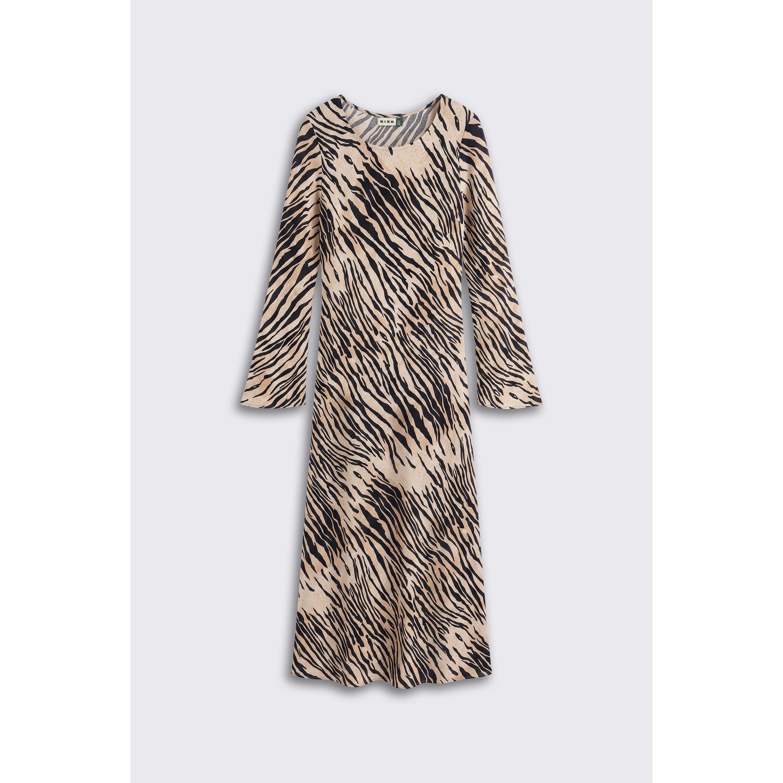 Tiger Beige - RIXO - Rixo Amal Dress Ld71 - 3