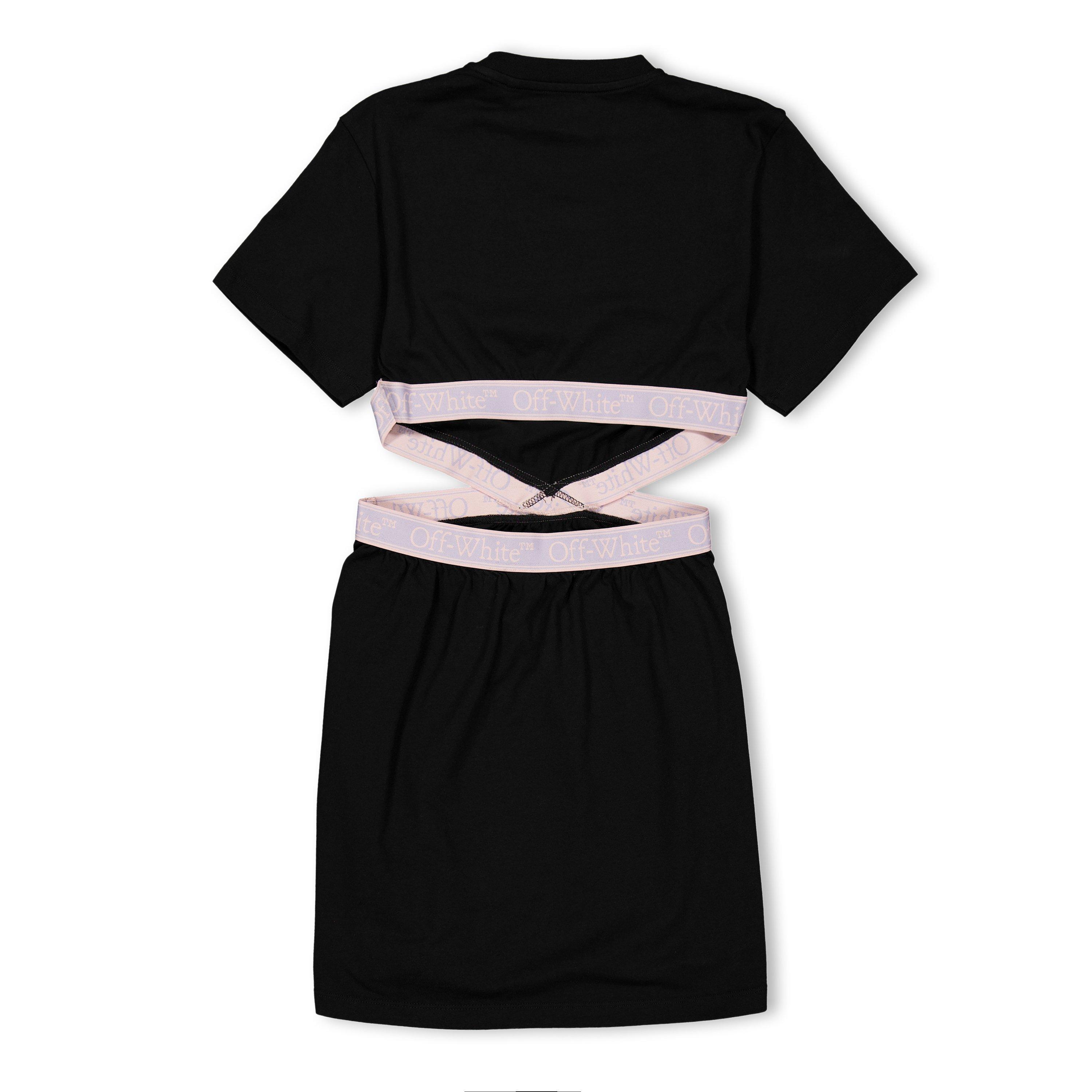 Black/Lilac - Off White - Kids Maxi Dress - 2