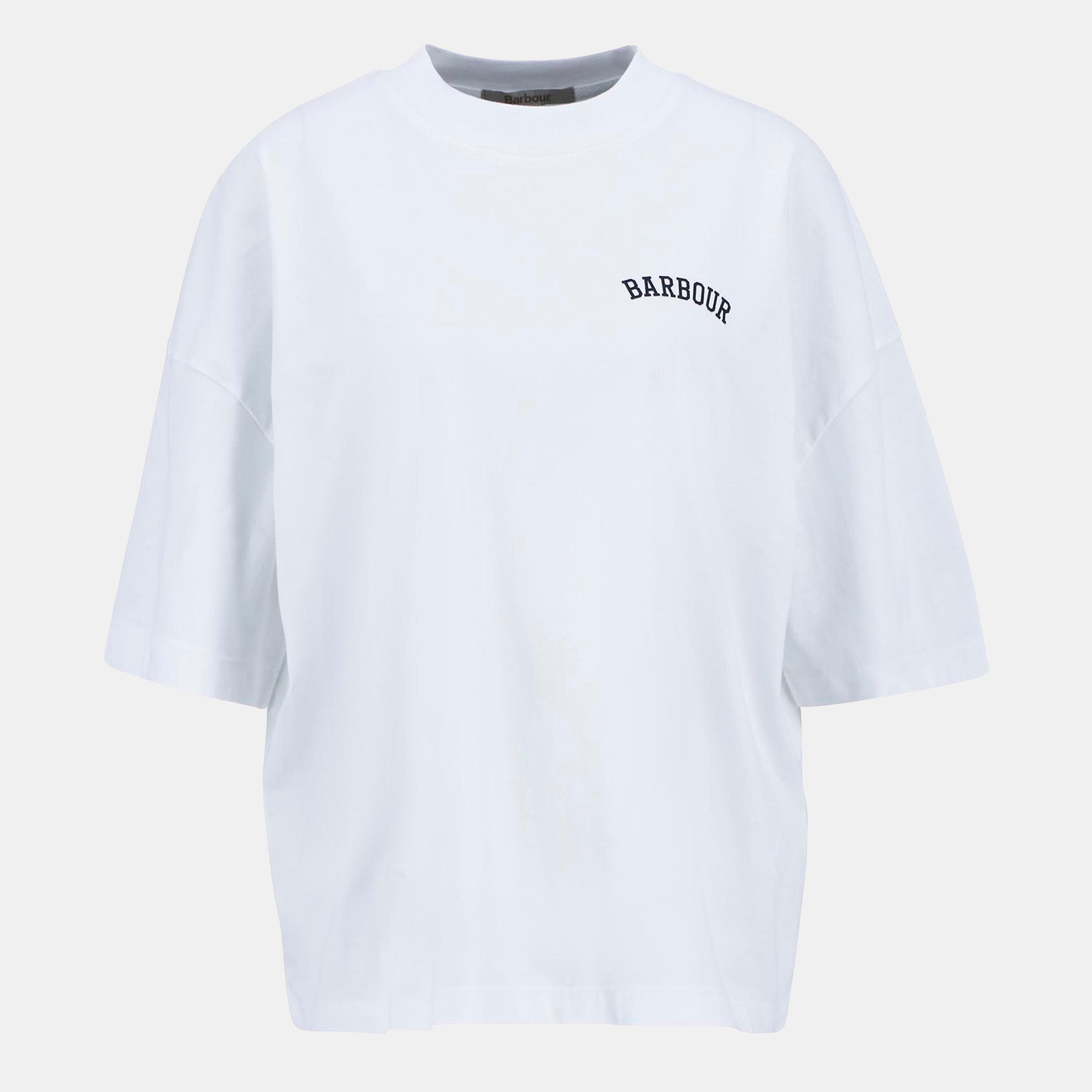 Barbour Women's Claydon Oversized T-Shirt - White - 14 (L)