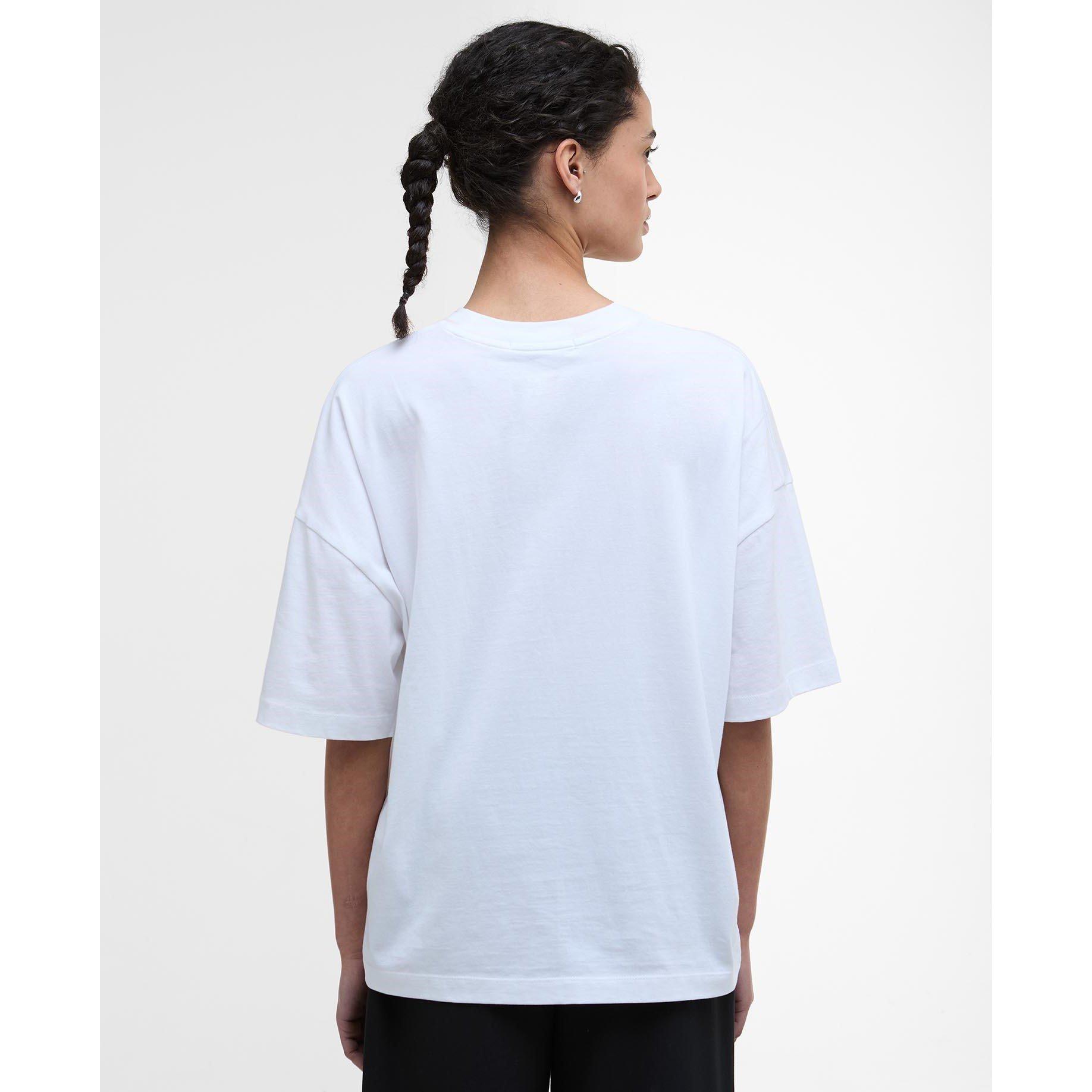 White - Barbour - Claydon Oversized T-Shirt - 3