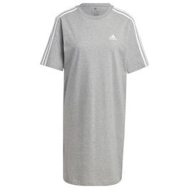 adidas Essentials 3 Stripes Single Jersey Womens Boyfriend T Shirt Dress