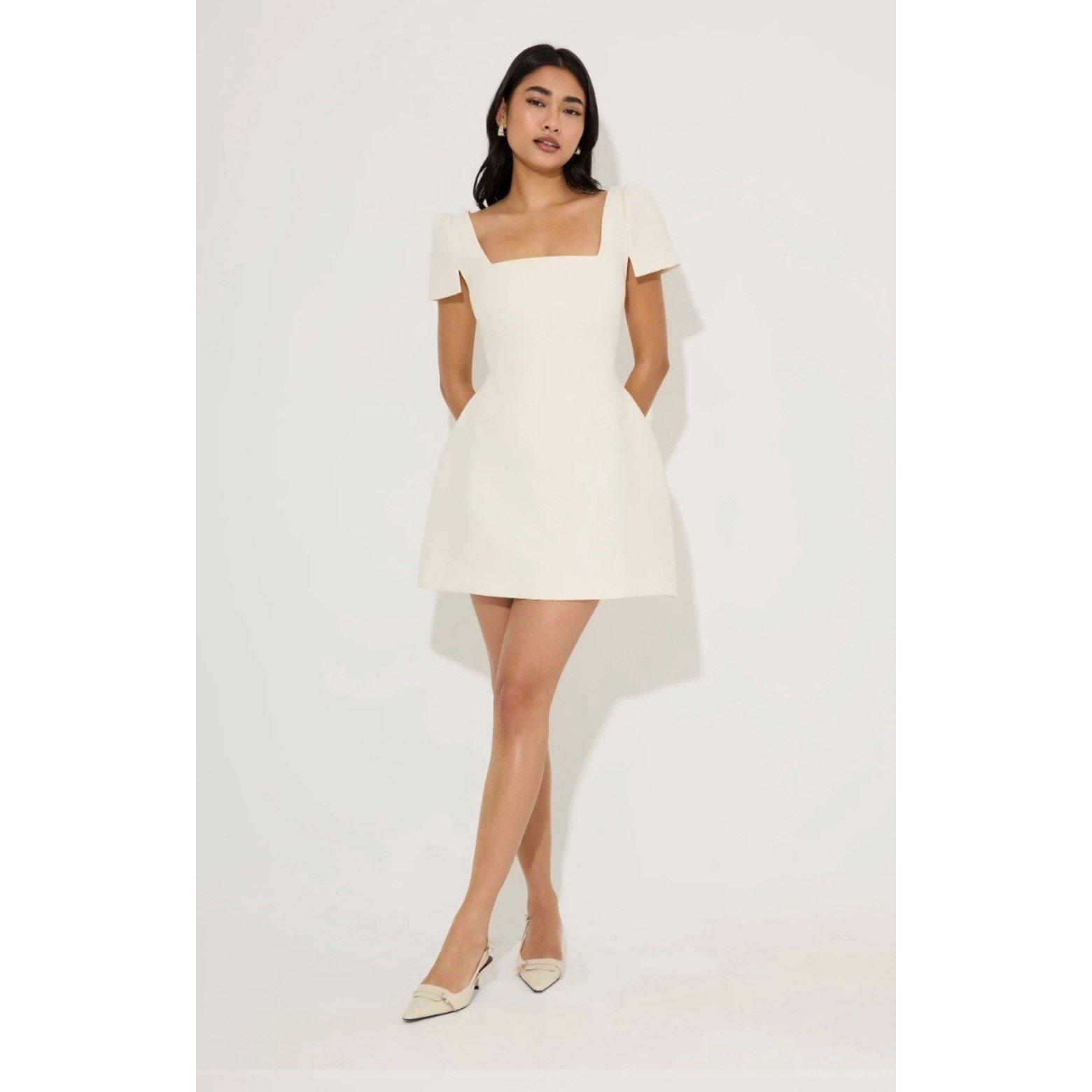 Cream - Odd Muse - Women's Cap Mini Dress - 2