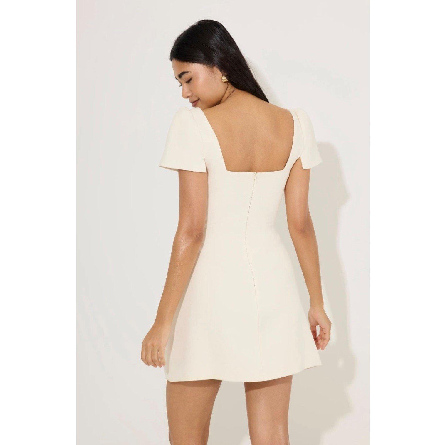 Cream - Odd Muse - Women's Cap Mini Dress - 3