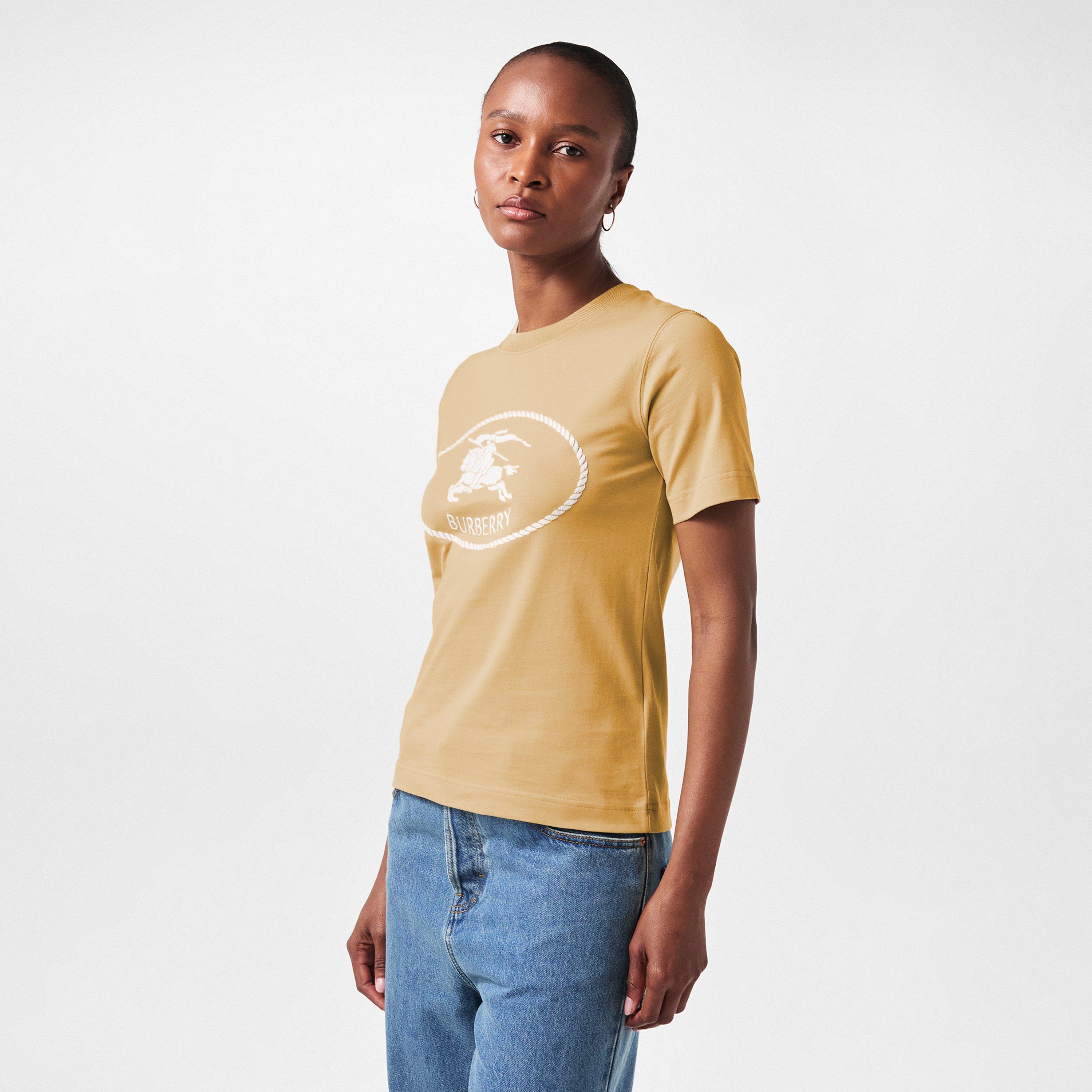 Flax - Burberry - Women's Burb Regular Fit T-Shirt - 3