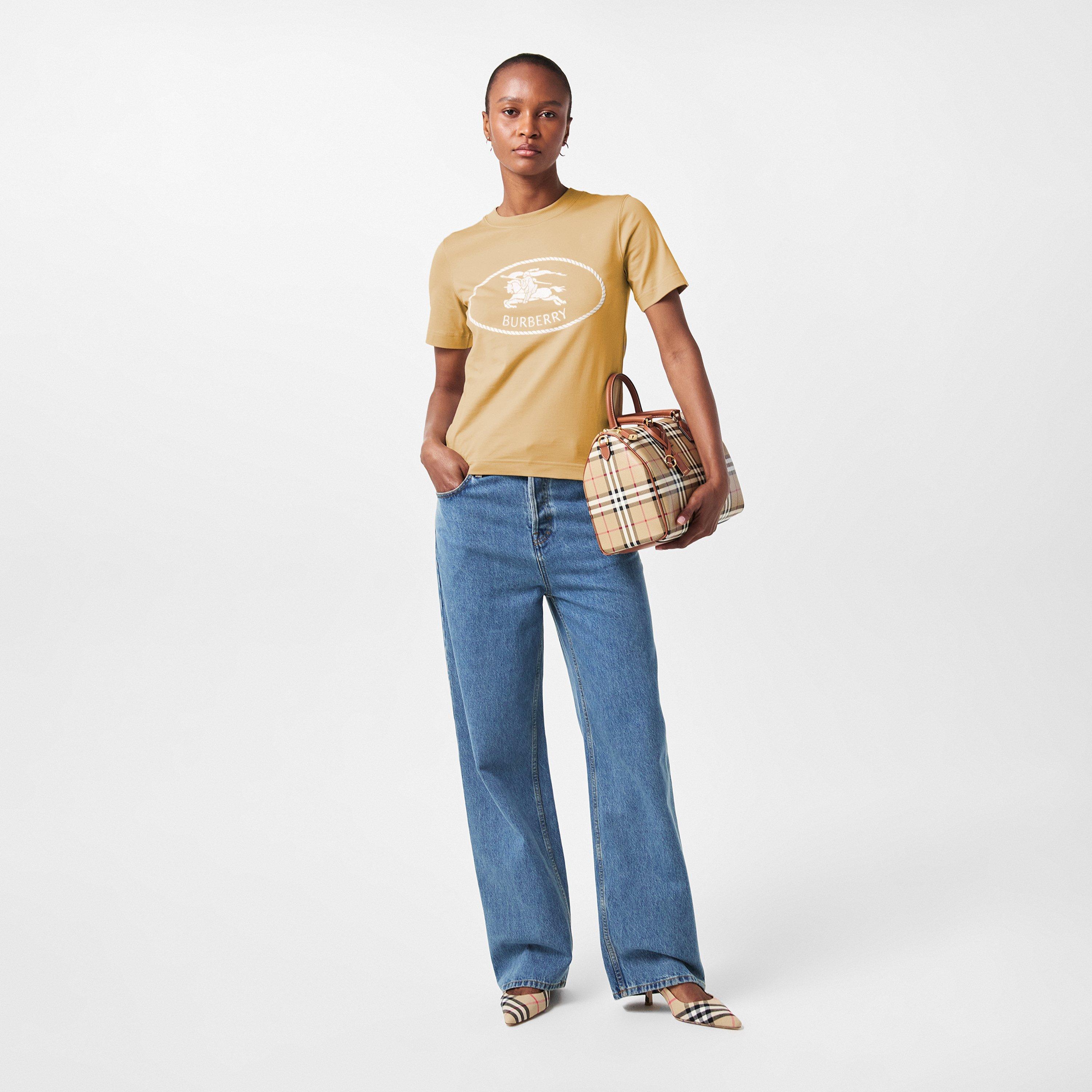 Flax - Burberry - Women's Burb Regular Fit T-Shirt - 6