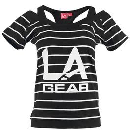 LA Gear logo zip hoodie Nero
