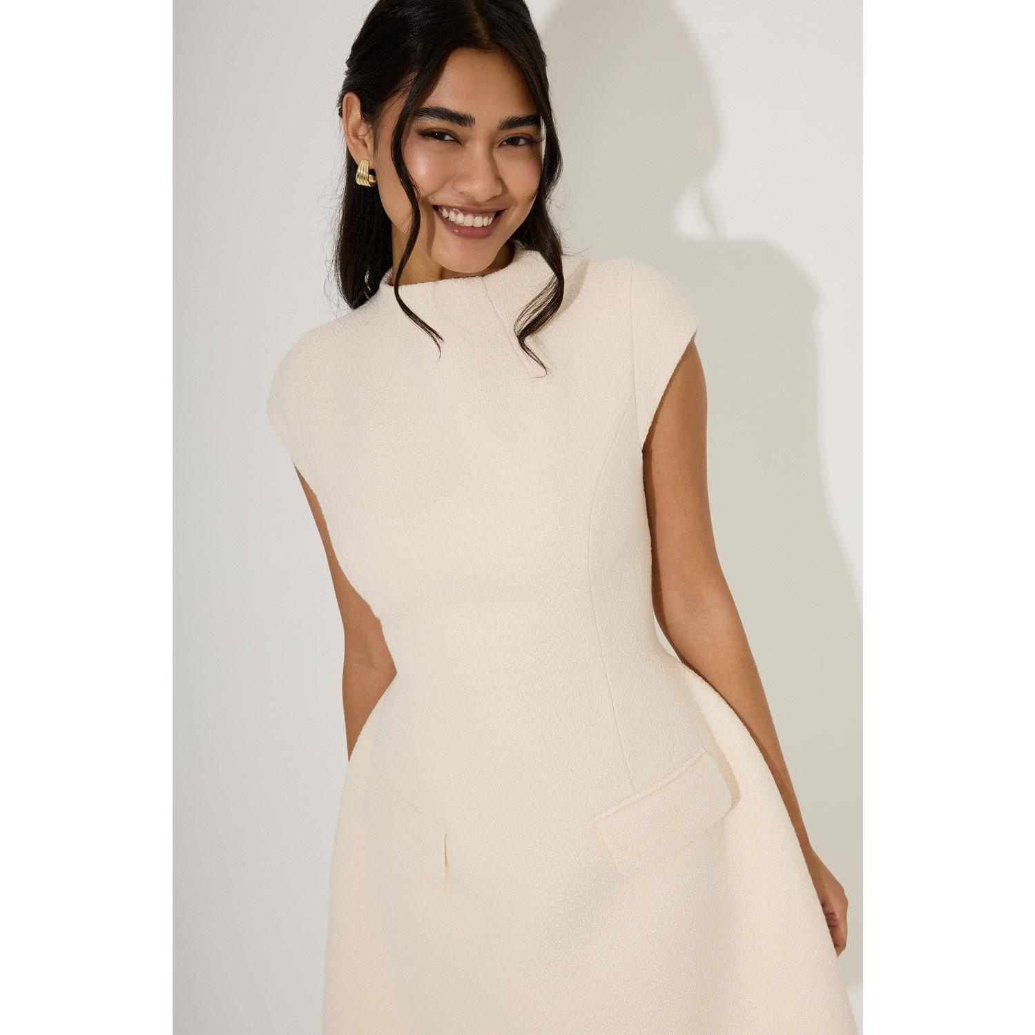 Cream - Odd Muse - Women's Cap Sleeve Mini Dress - 2