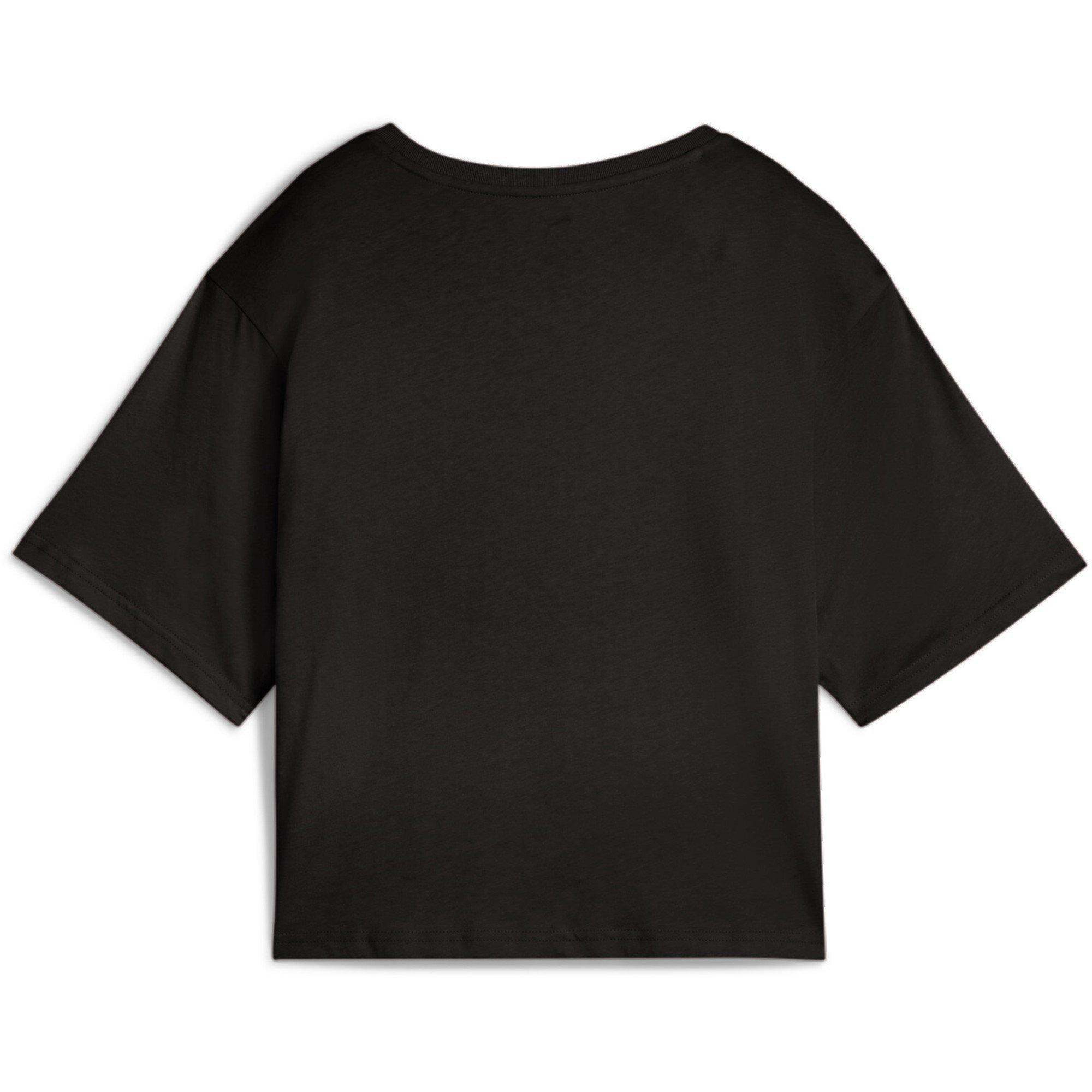 Puma Black - Puma - ESS Logo Womens Relaxed Cropped T-Shirt - 2