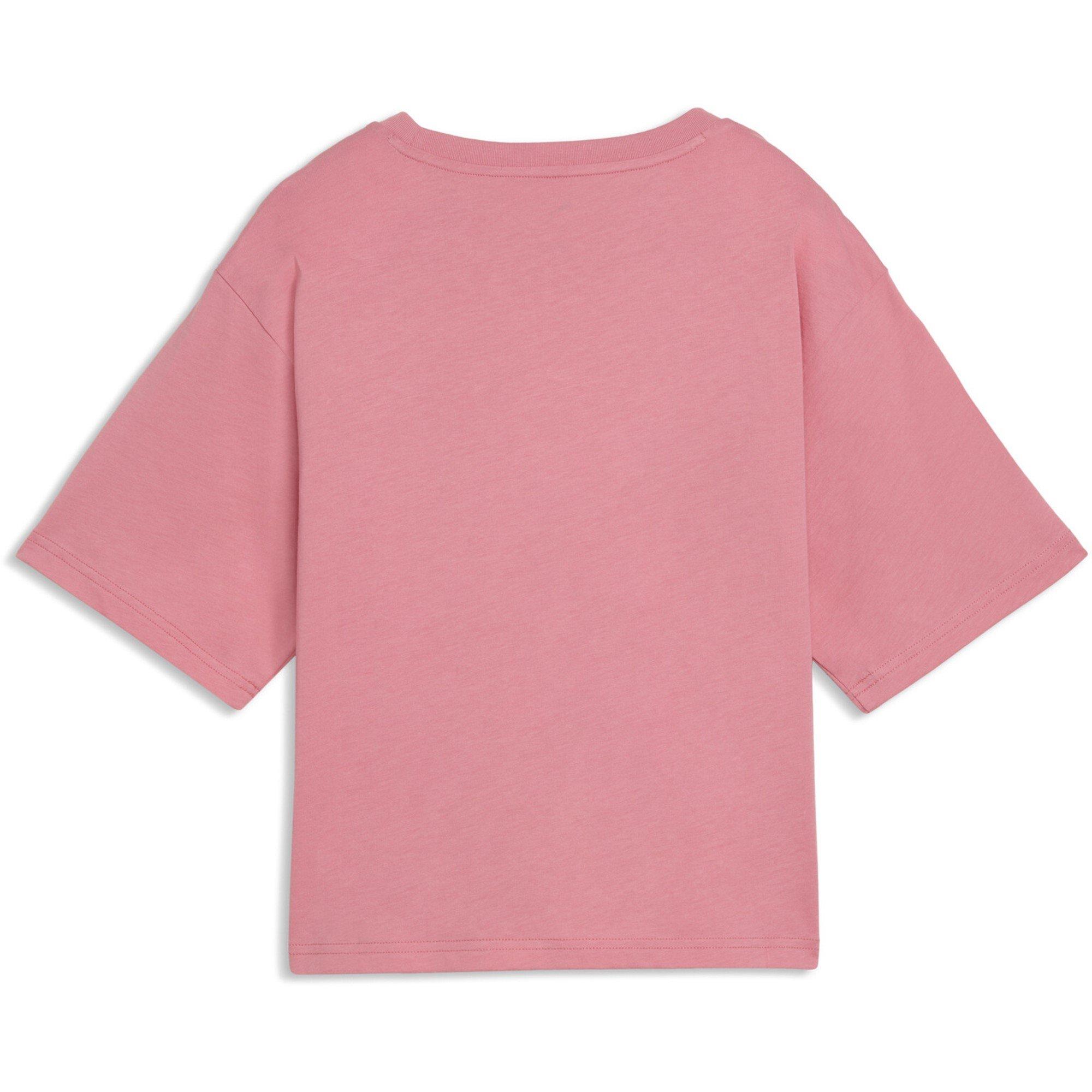 Wild Pink - Puma - PUMA ESS Logo Womens Relaxed Cropped T-Shirt - 2