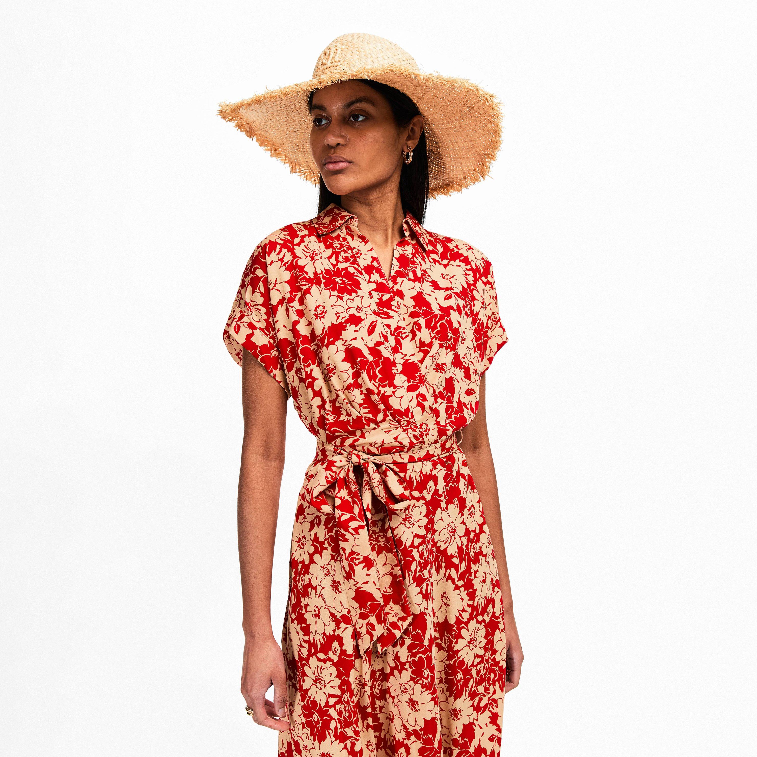 RED/TAN - Lauren by Ralph Lauren - LRL Wrap Dresses Ld62 - 3