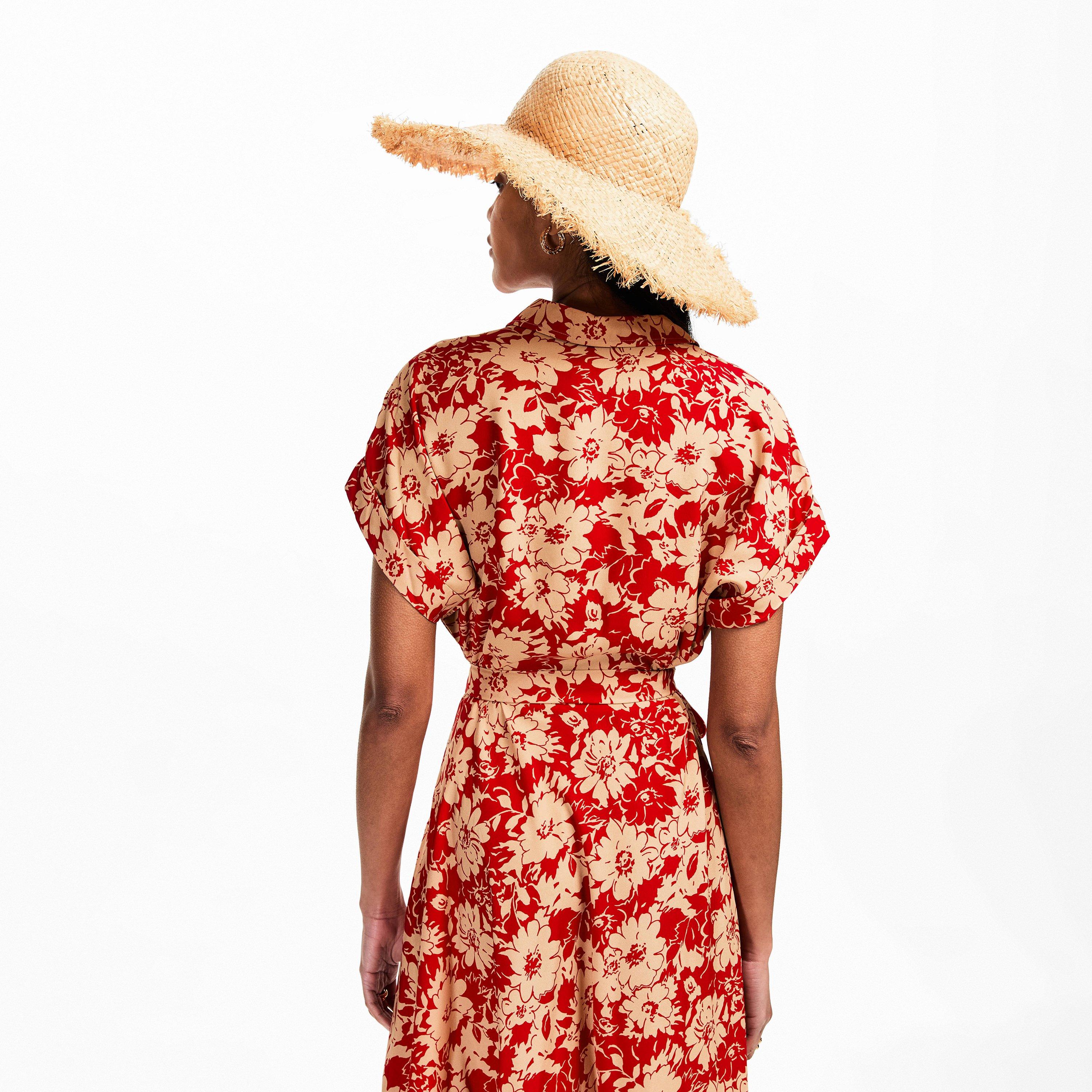 RED/TAN - Lauren by Ralph Lauren - LRL Wrap Dresses Ld62 - 4