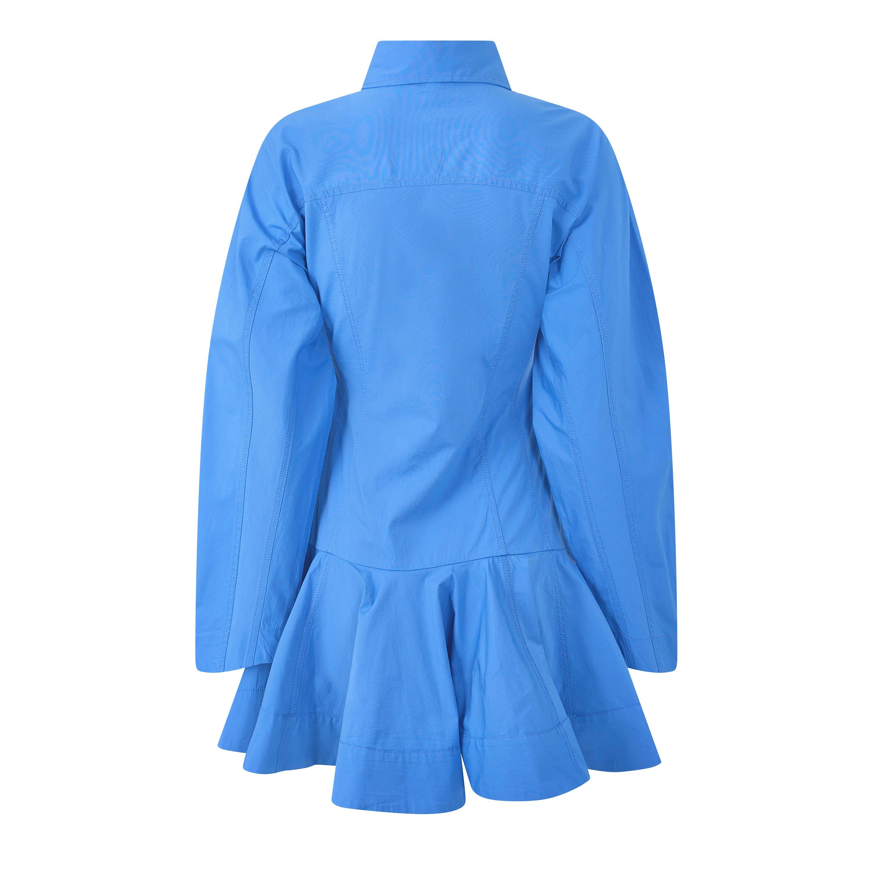 Blue - Ganni - Women's Mini Shirt Dress - 2