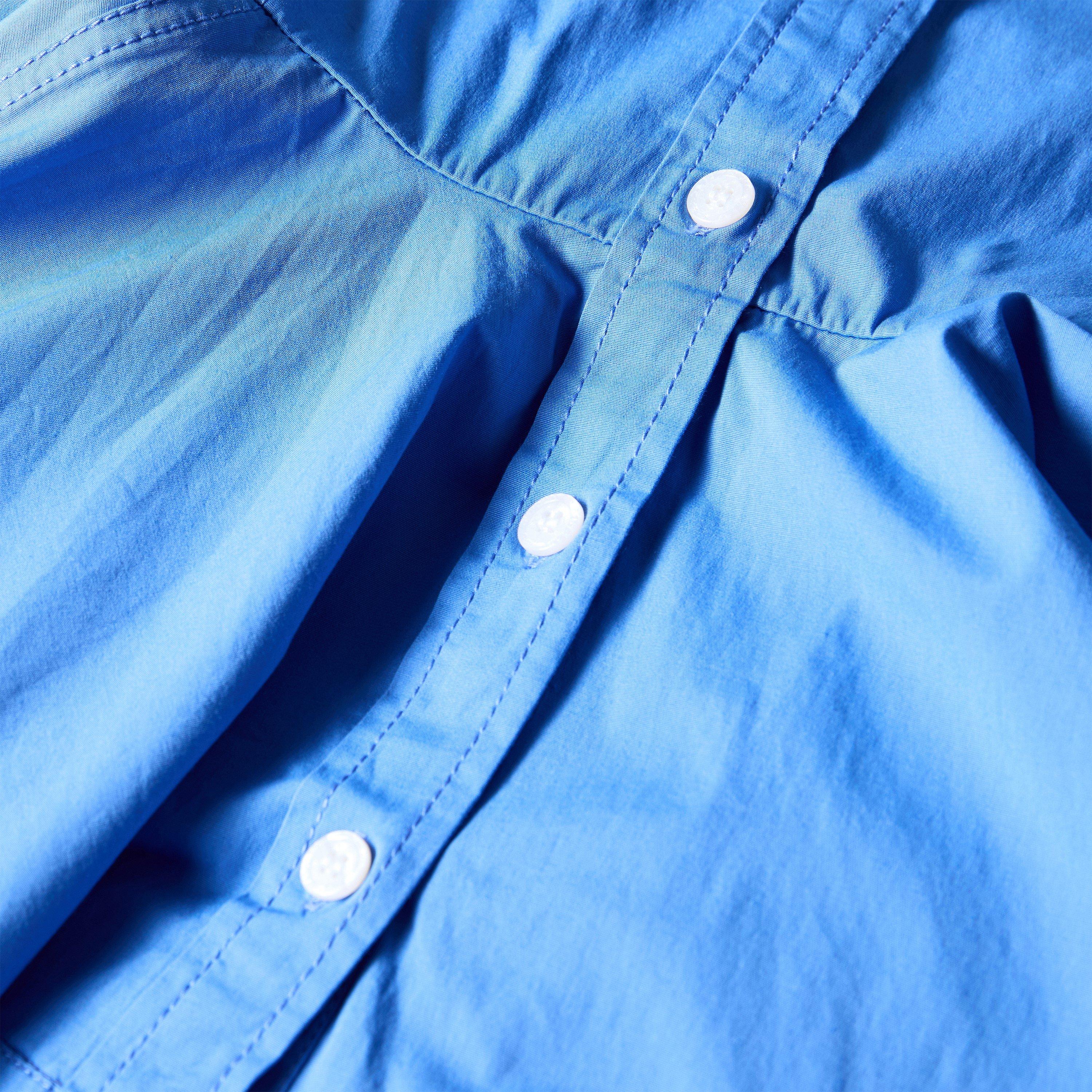 Blue - Ganni - Women's Mini Shirt Dress - 3