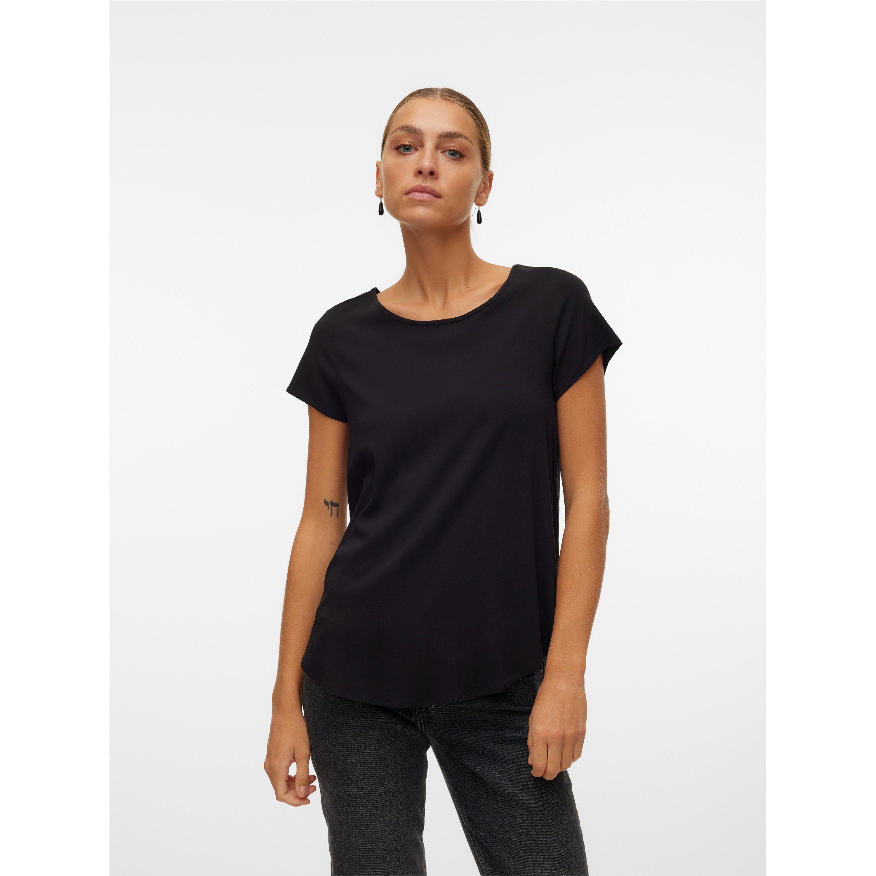 Nero - Vero Moda - Women's Bella Short-Sleeve Regular Fit T-Shirt - 1