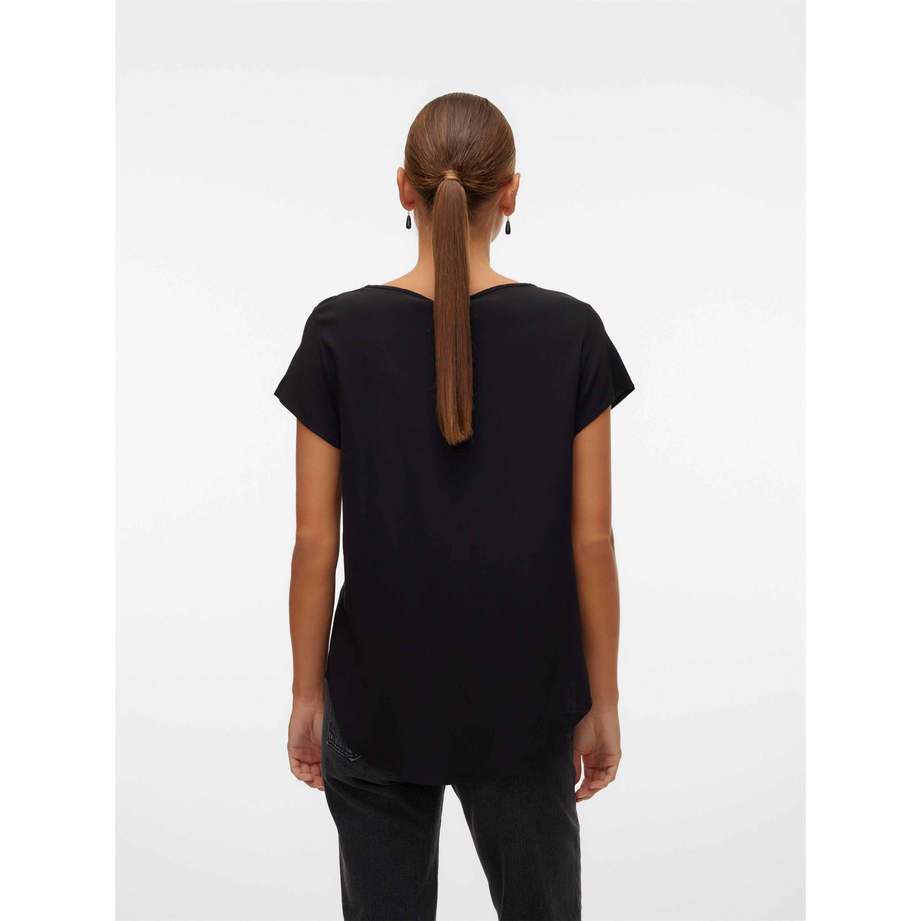 Zwart - Vero Moda - Bella Short-Sleeve Regular Fit T-Shirt - 2