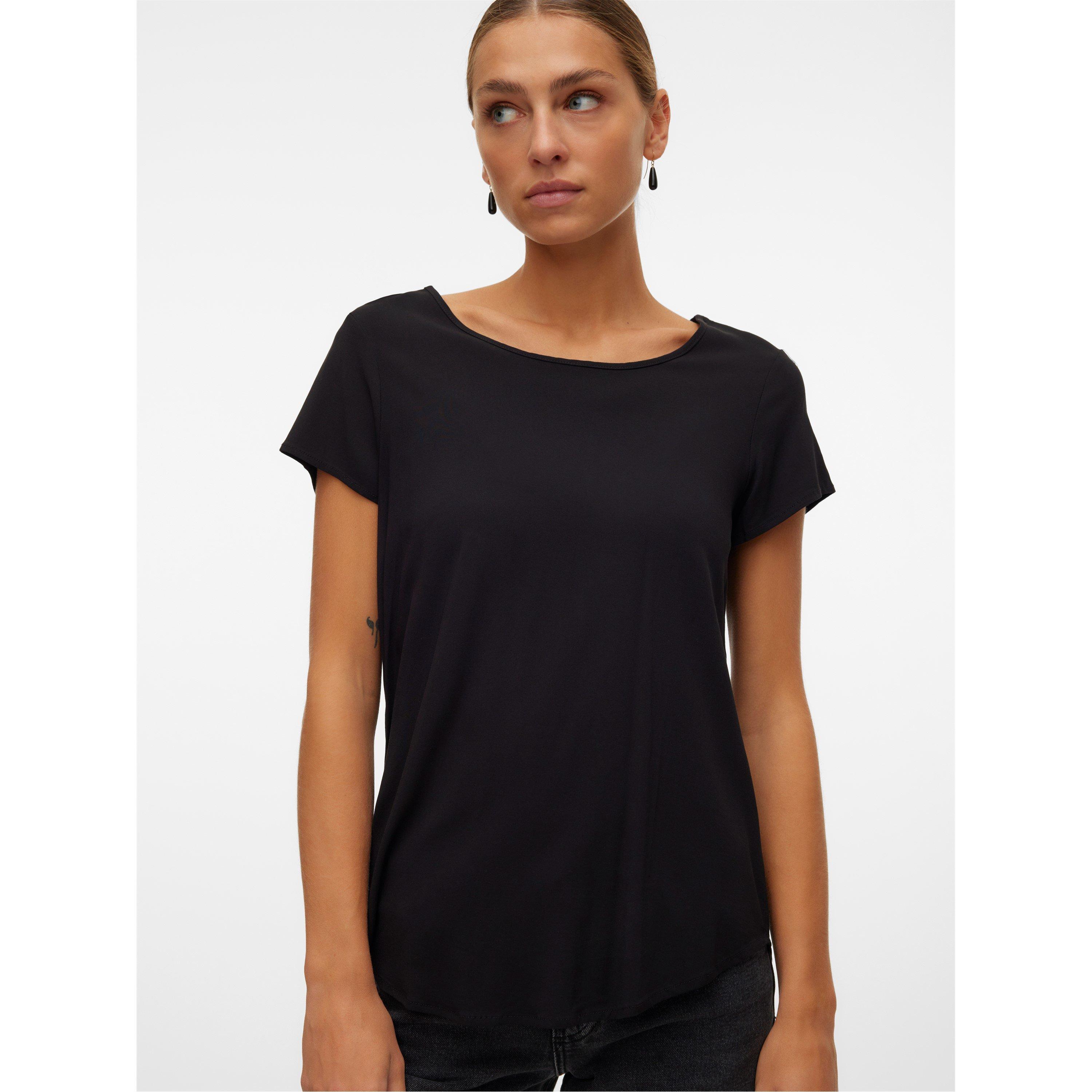Zwart - Vero Moda - Bella Short-Sleeve Regular Fit T-Shirt - 3