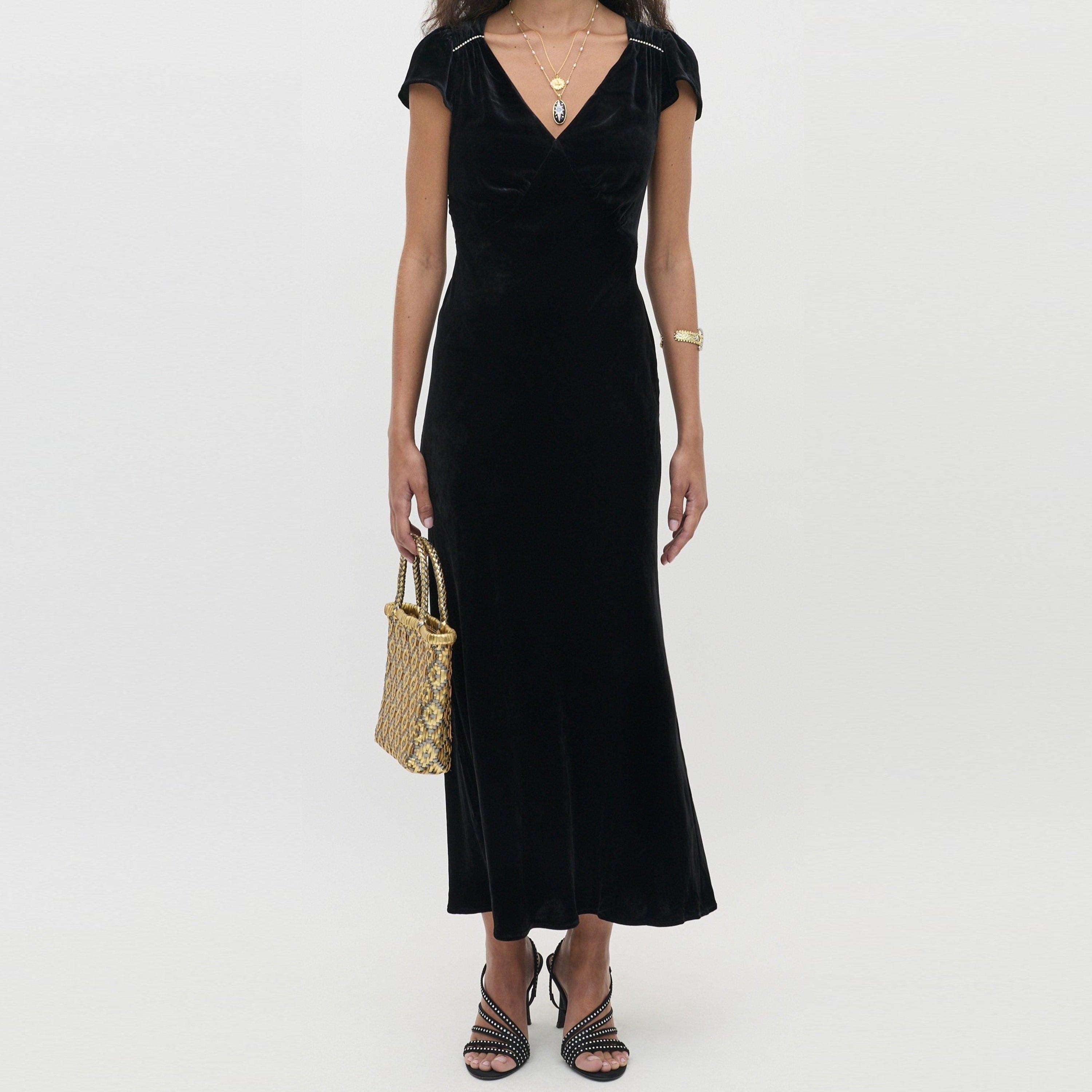 Black - RIXO - Rixo Ezra Dress Ld71 - 1