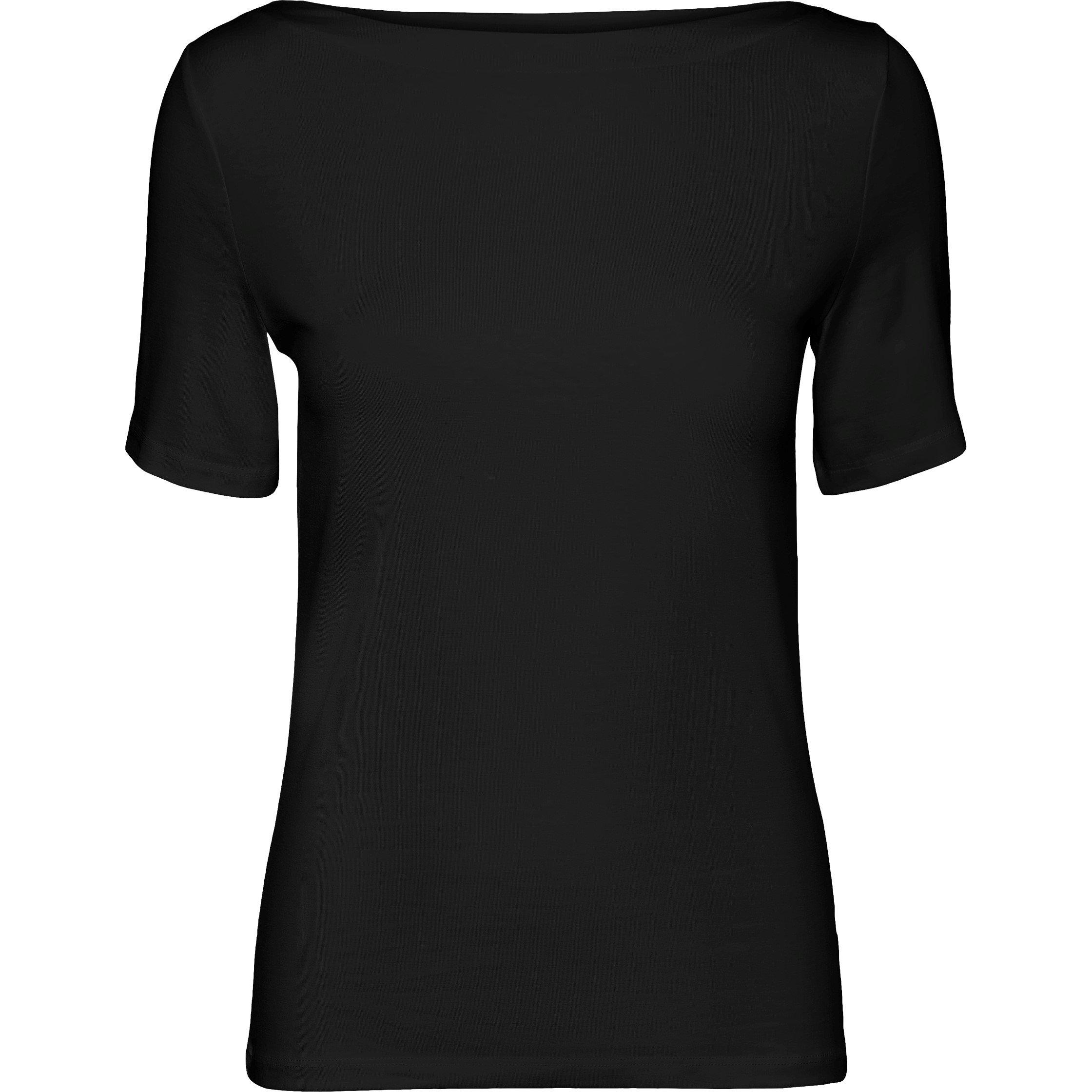 Black - Vero Moda - Modal Short-Sleeve Regular Fit T-Shirt - 6
